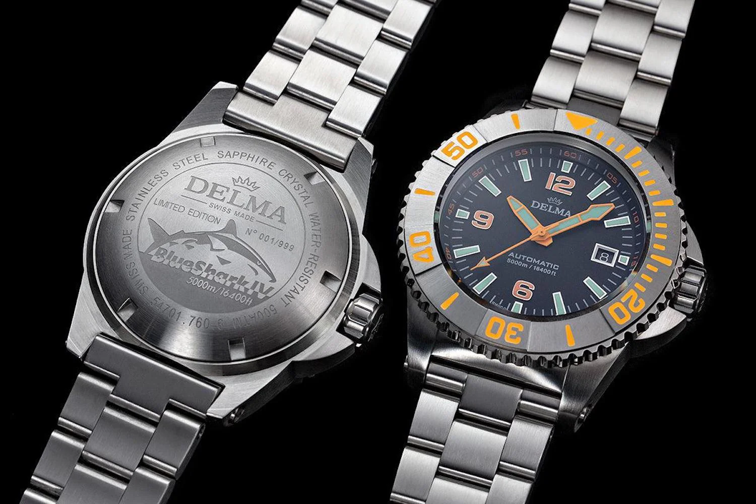 Delma Blue Shark IV Black Limited Edition Watch - Image 3