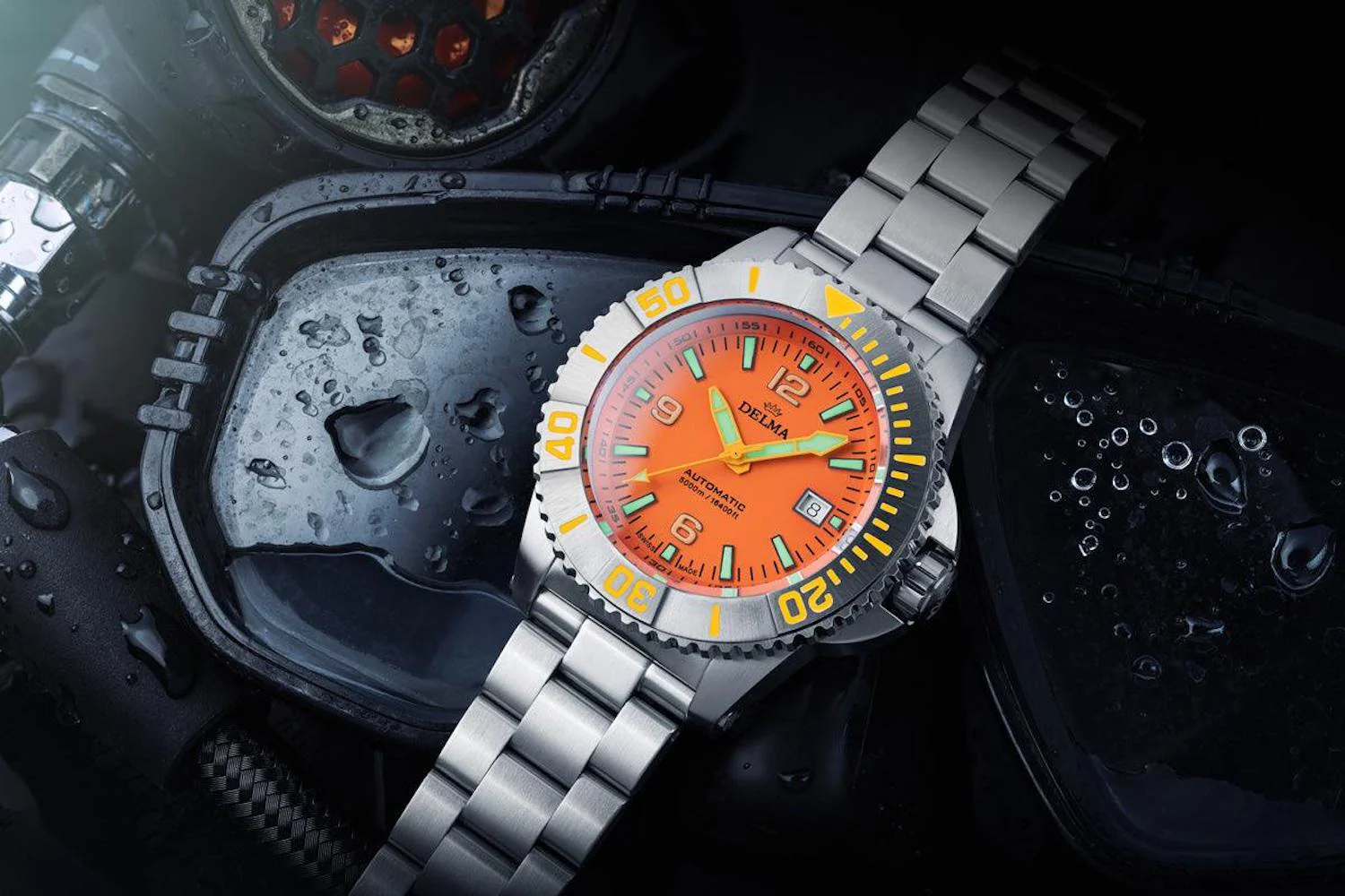 Delma Blue Shark IV Orange Limited Edition Watch - Image 3