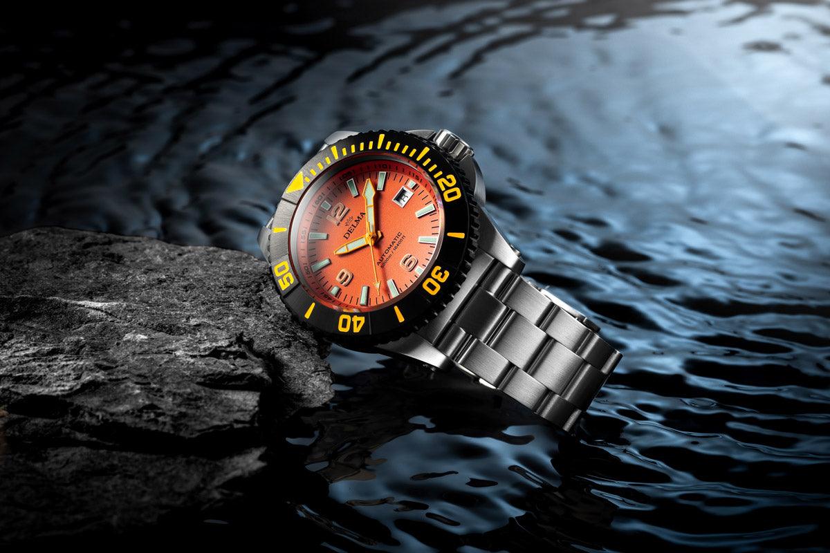 Delma Blue Shark IV Orange Limited Edition Watch - Image 5