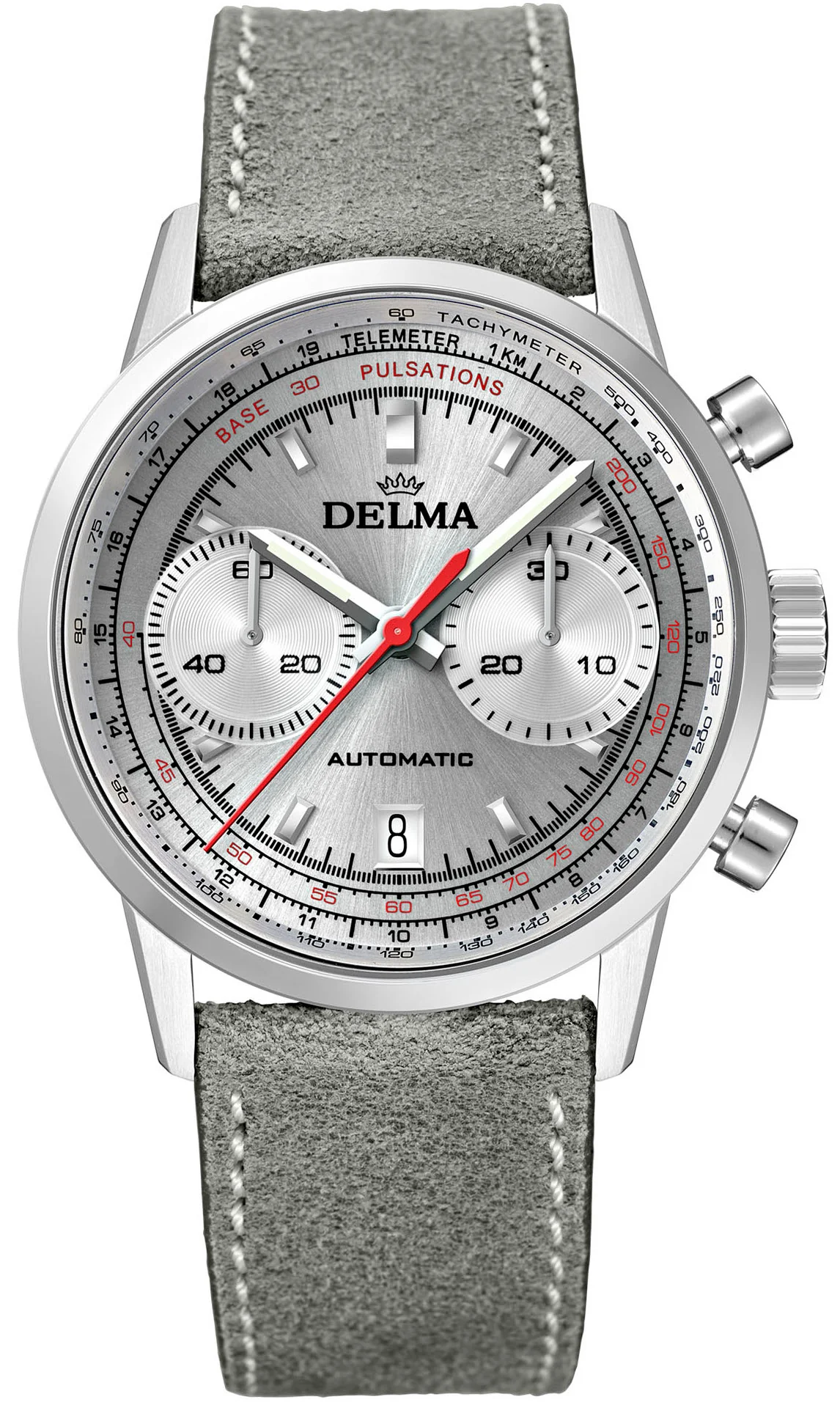 Delma Continental Pulsometer Silver Watch