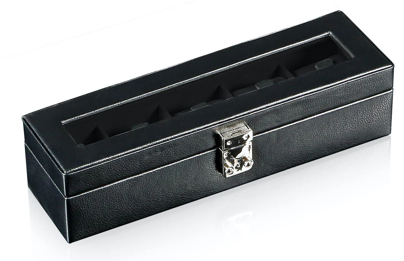 Designhuette Watch Box With Viewing Window Solid 5 Black - Image 2