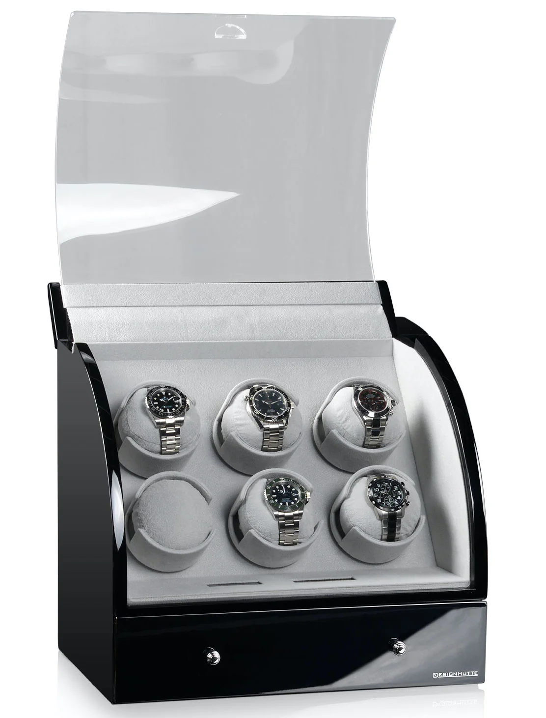 Designhuette Watch Winder Basel 6 Black - Image 3