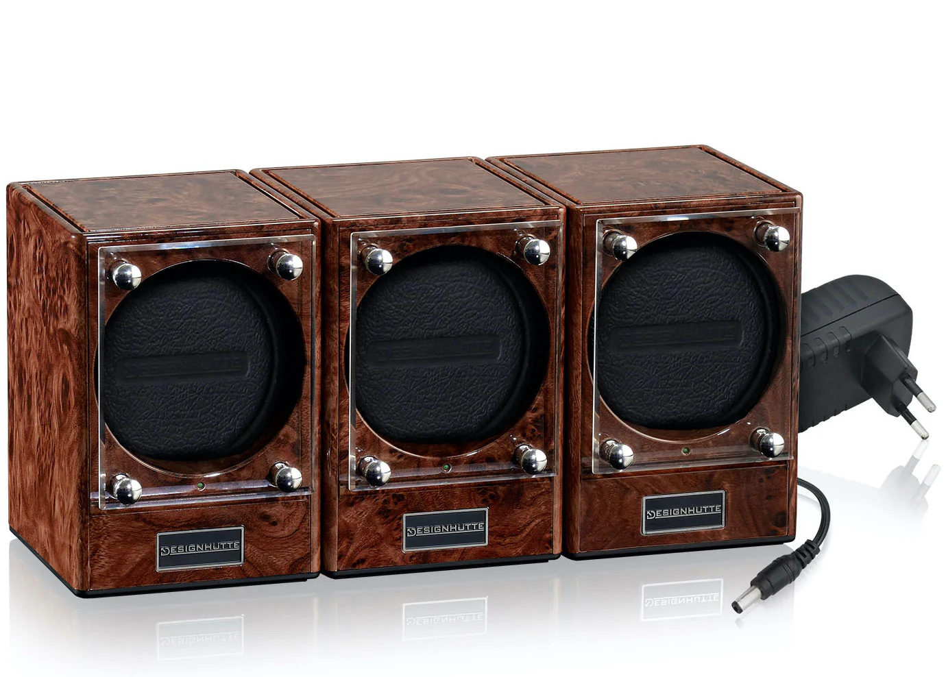 Designhuette Watch Winder Piccolo Starter Kit 3 Burlwood - Image 2