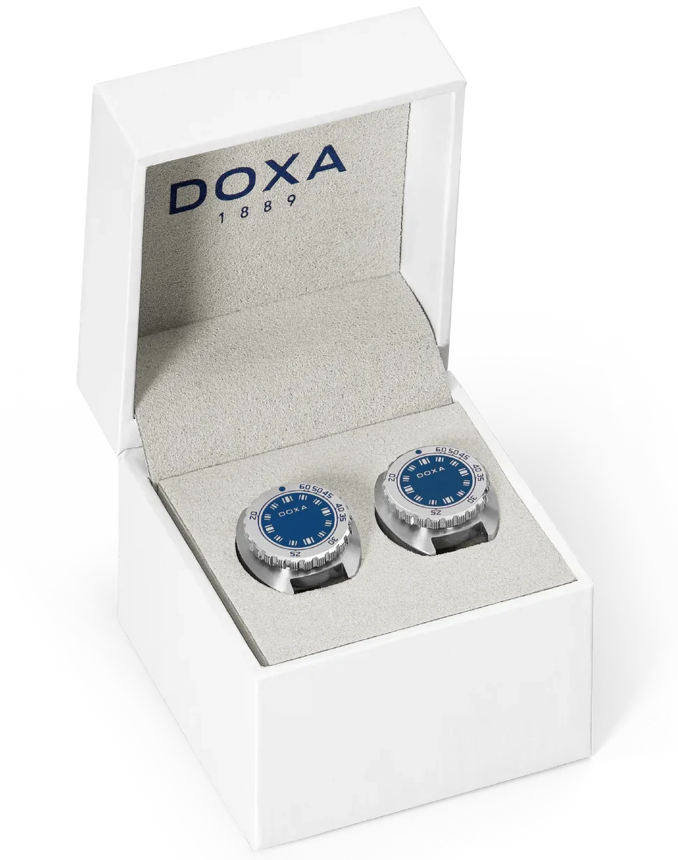 Doxa Cufflinks SUB Caribbean Blue - Image 2