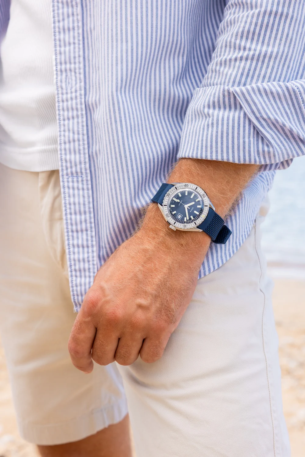 Doxa Sub 200 Caribbean Blue Rubber Watch - Image 6