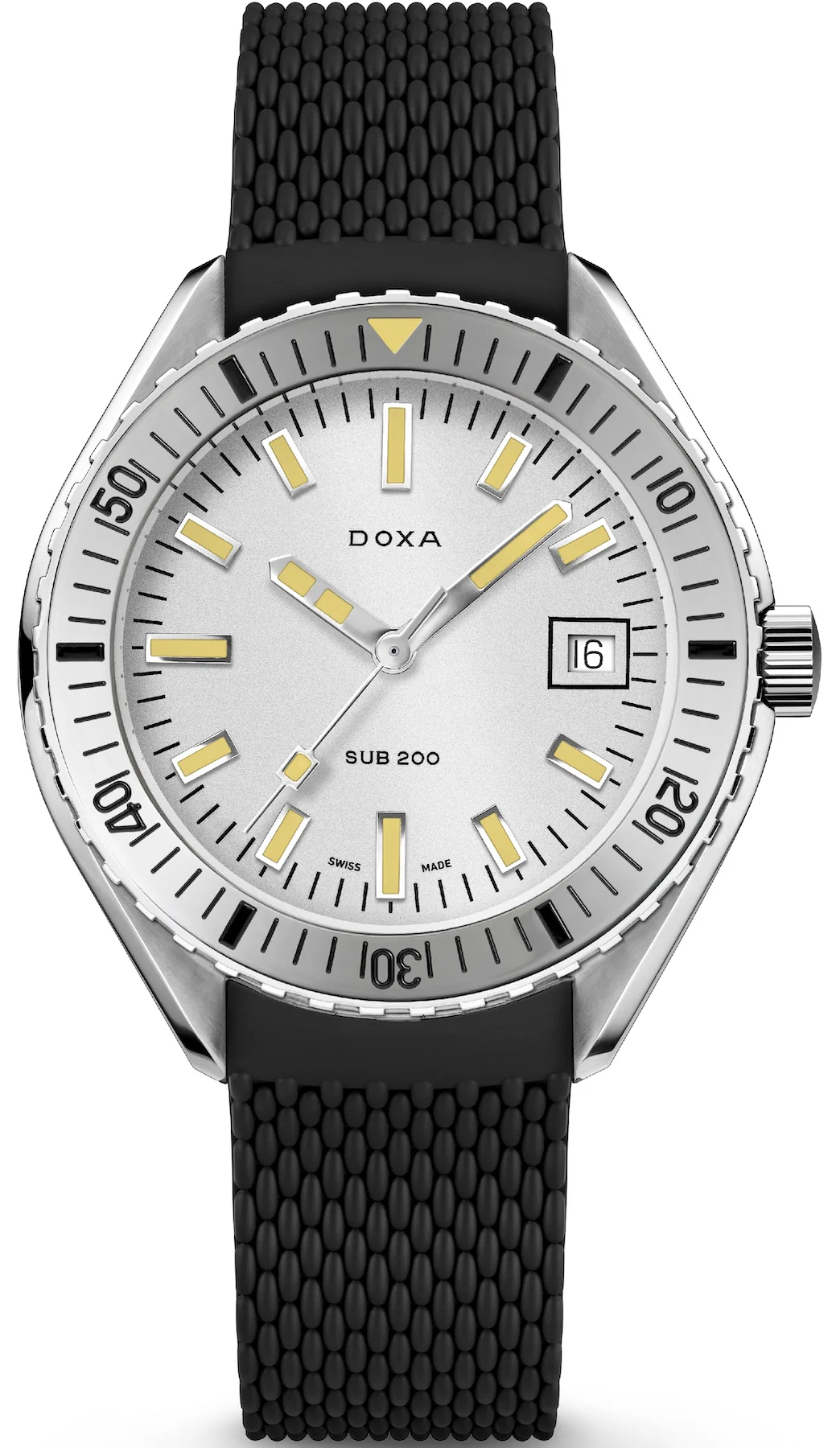 Doxa Sub 200 Searambler Black Rubber Watch