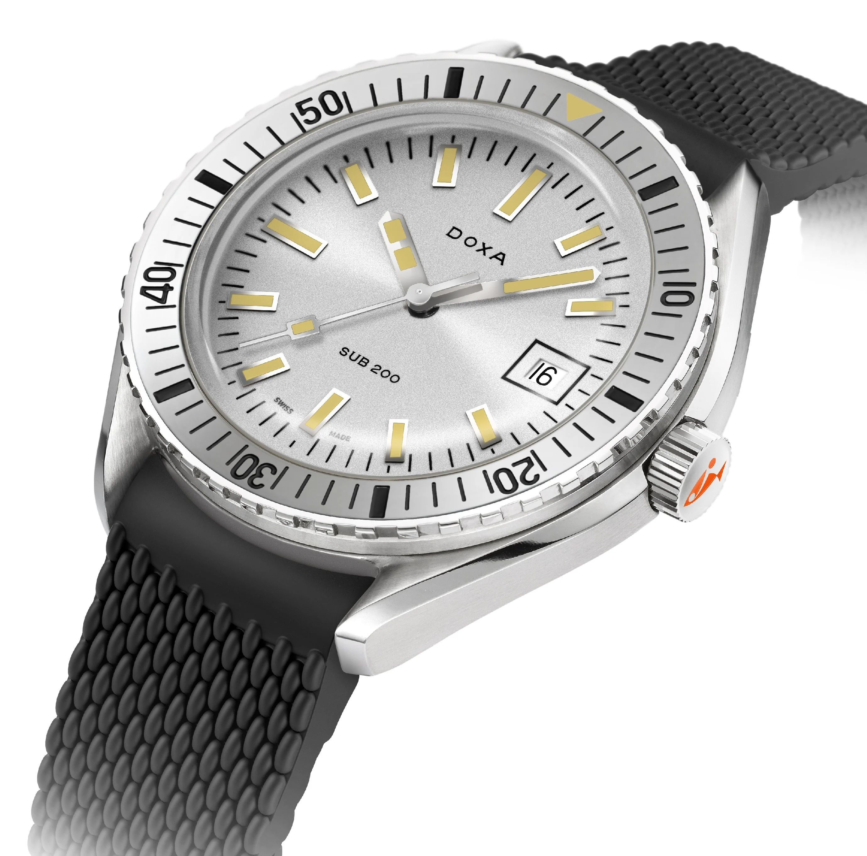 Doxa Sub 200 Searambler Black Rubber Watch - Image 2