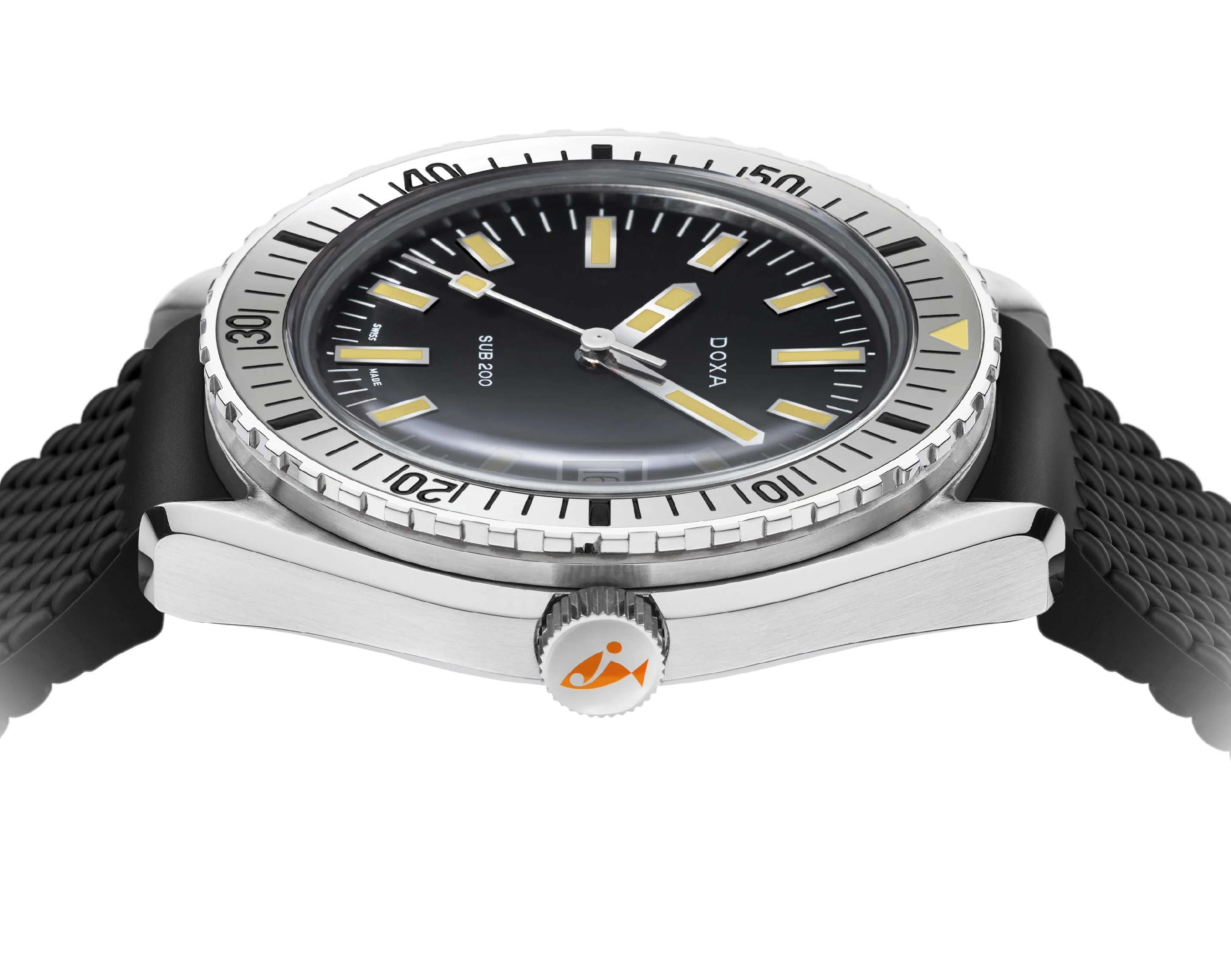 Doxa Sub 200 Sharkhunter Black Rubber Watch - Image 2
