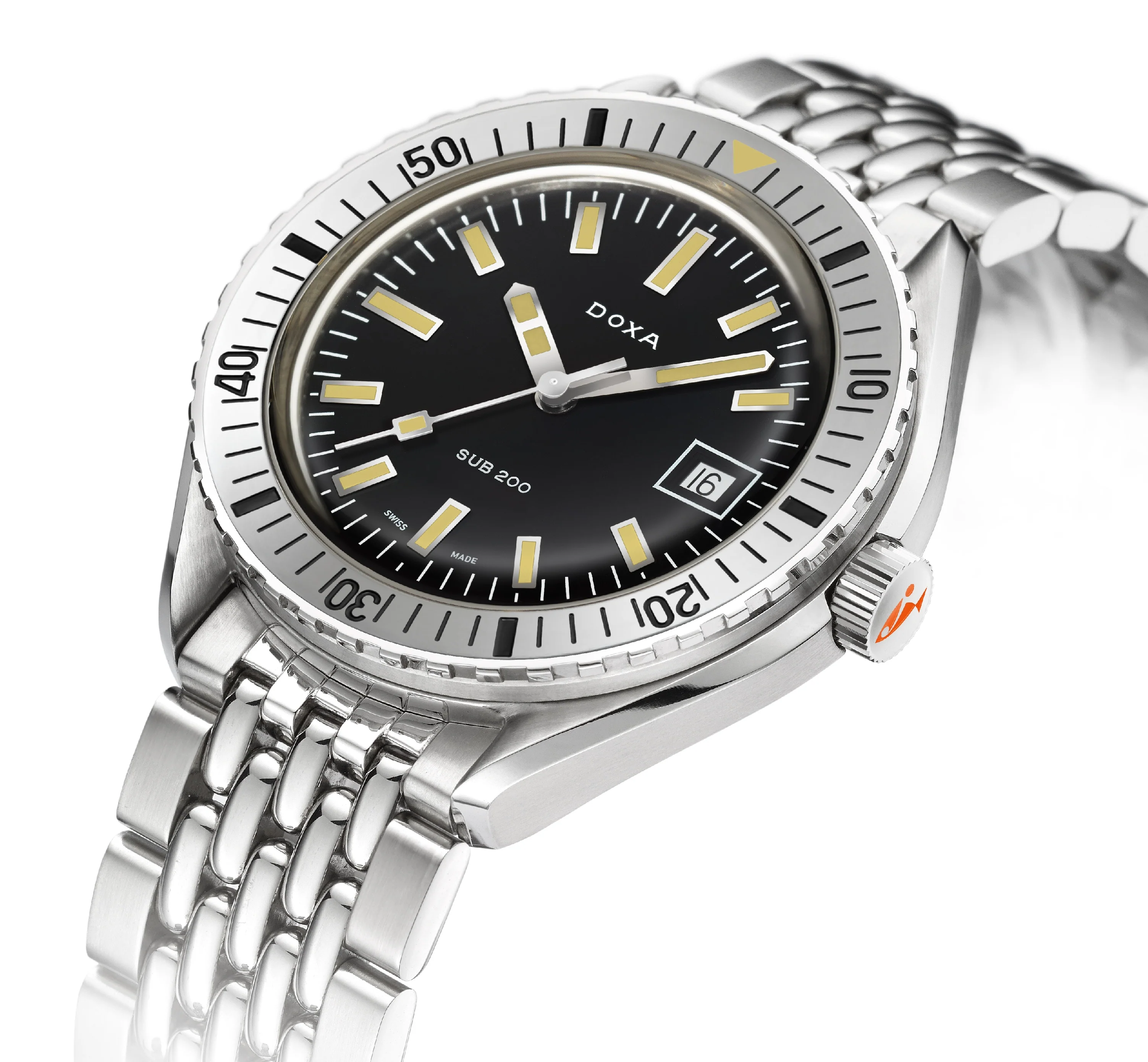 Doxa Sub 200 Sharkhunter Stainless Steel Bracelet Watch - Image 2