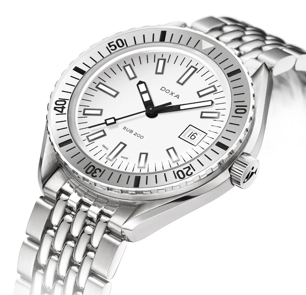 Doxa Sub 200 Whitepearl Stainless Steel Bracelet Watch - Image 2