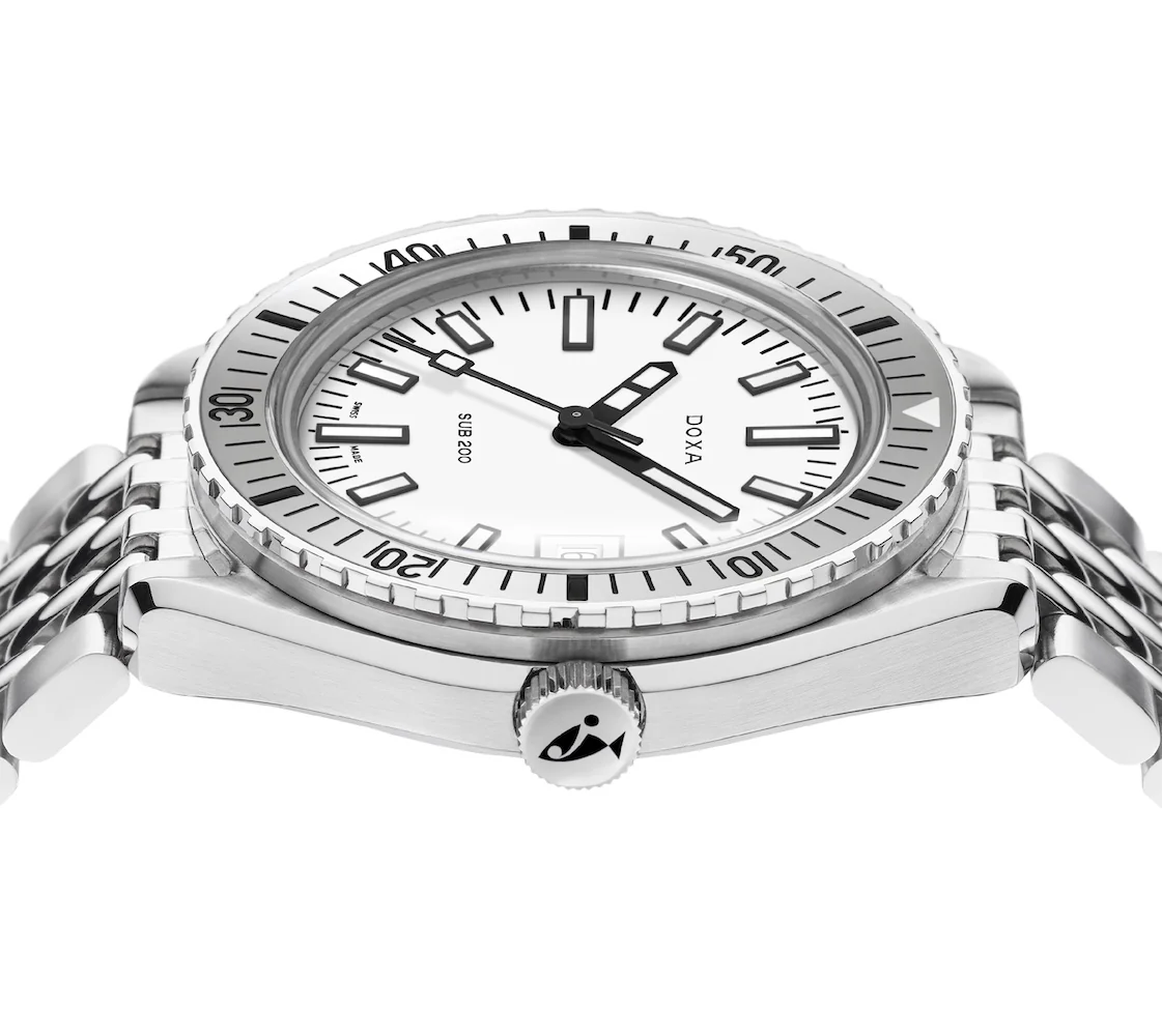 Doxa Sub 200 Whitepearl Stainless Steel Bracelet Watch - Image 3
