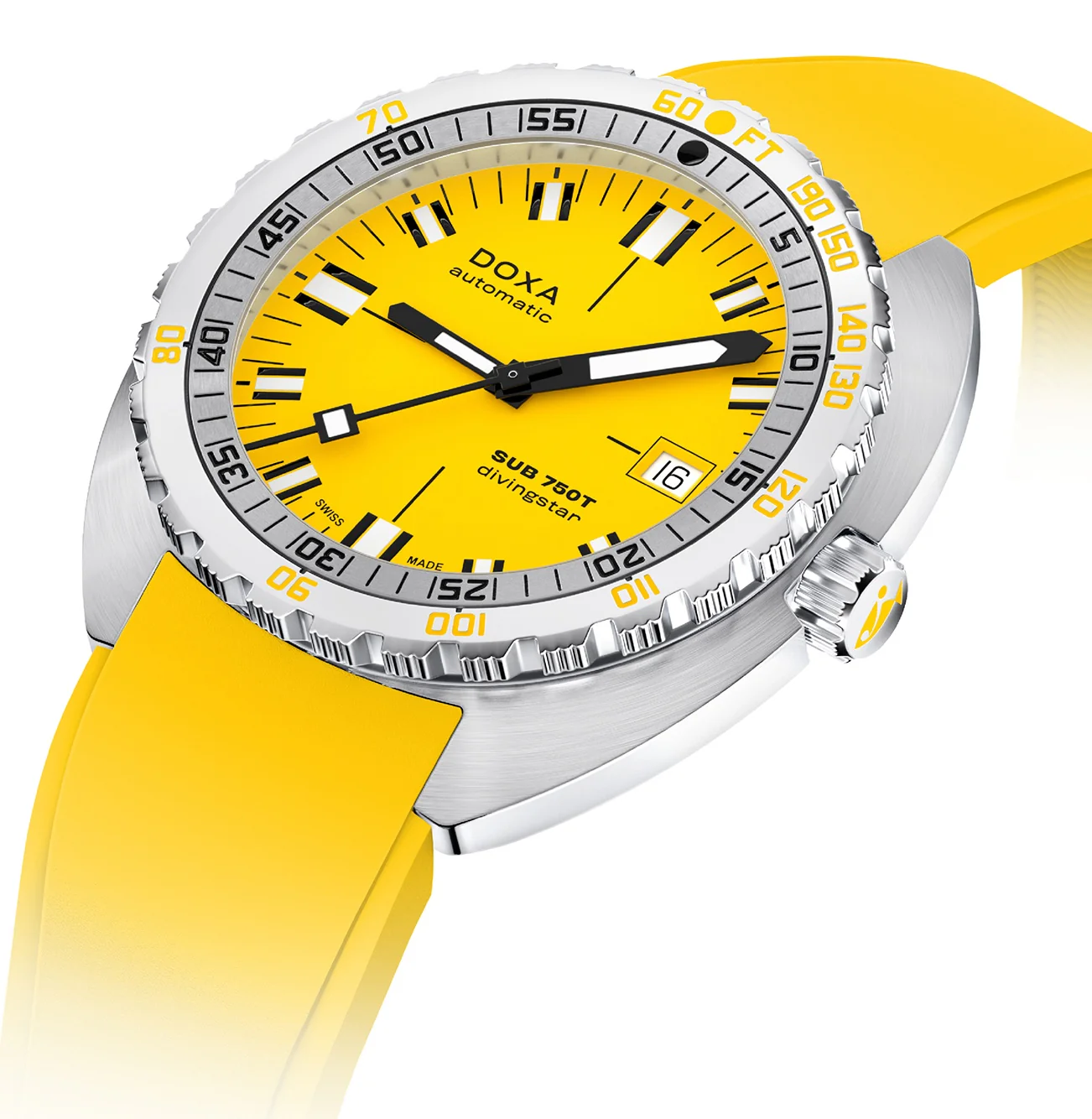 Doxa Sub 750T Divingstar Yellow Rubber  Watch - Image 2