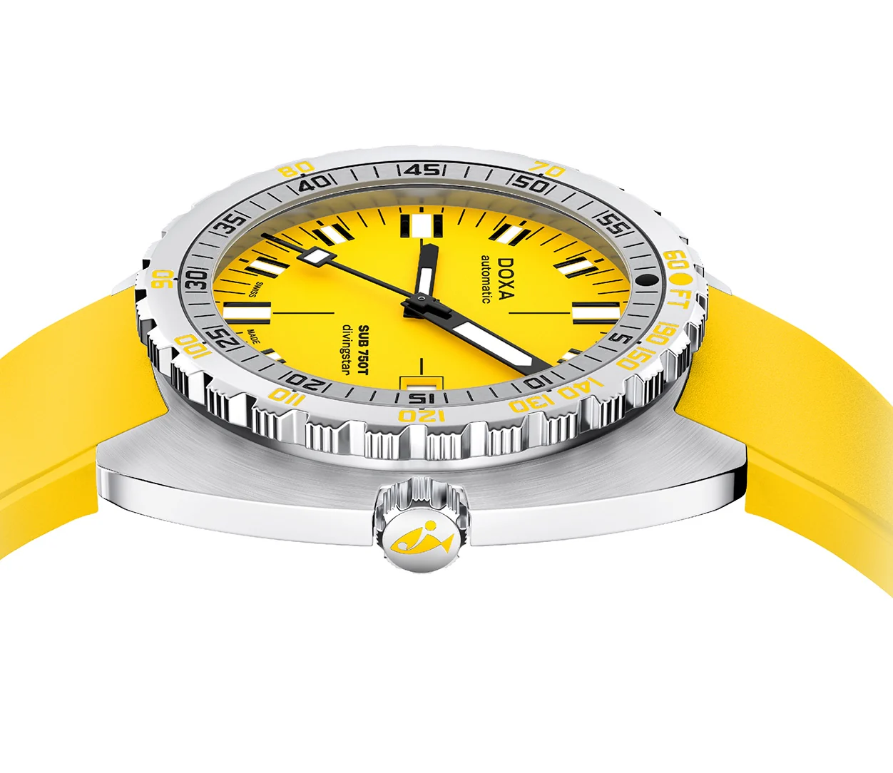 Doxa Sub 750T Divingstar Yellow Rubber  Watch - Image 3