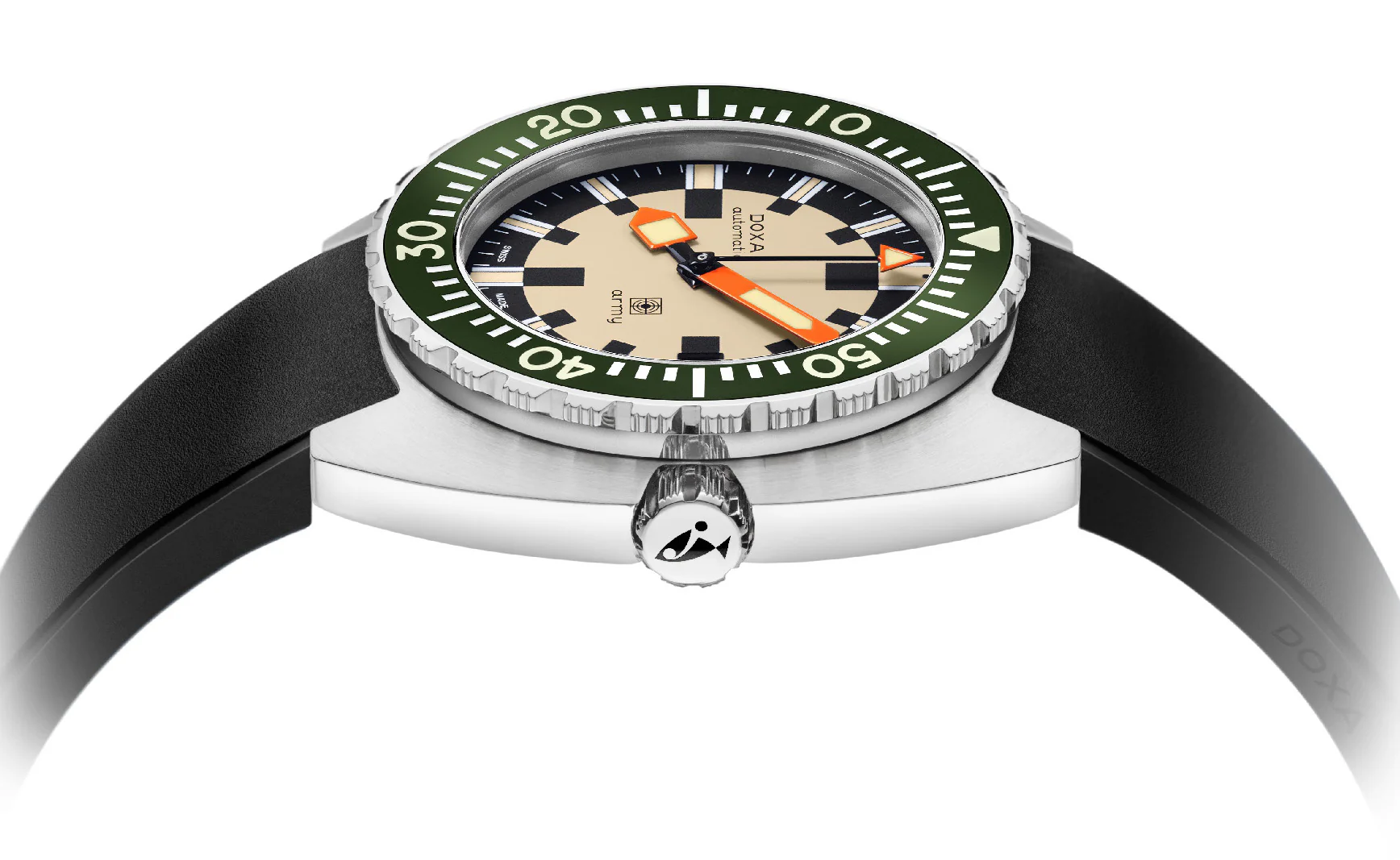 Doxa Dive Army Rubber Watch - Image 3