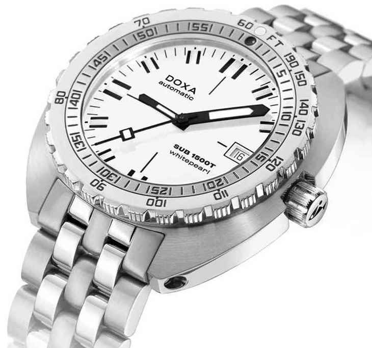 Doxa SUB 1500T Whitepearl Bracelet Watch - Image 3