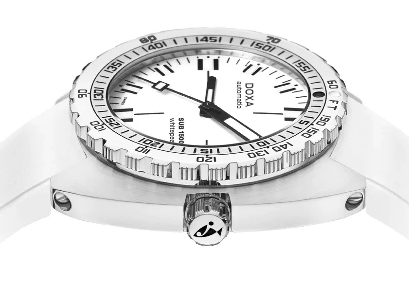 Doxa SUB 1500T Whitepearl Rubber Watch - Image 3