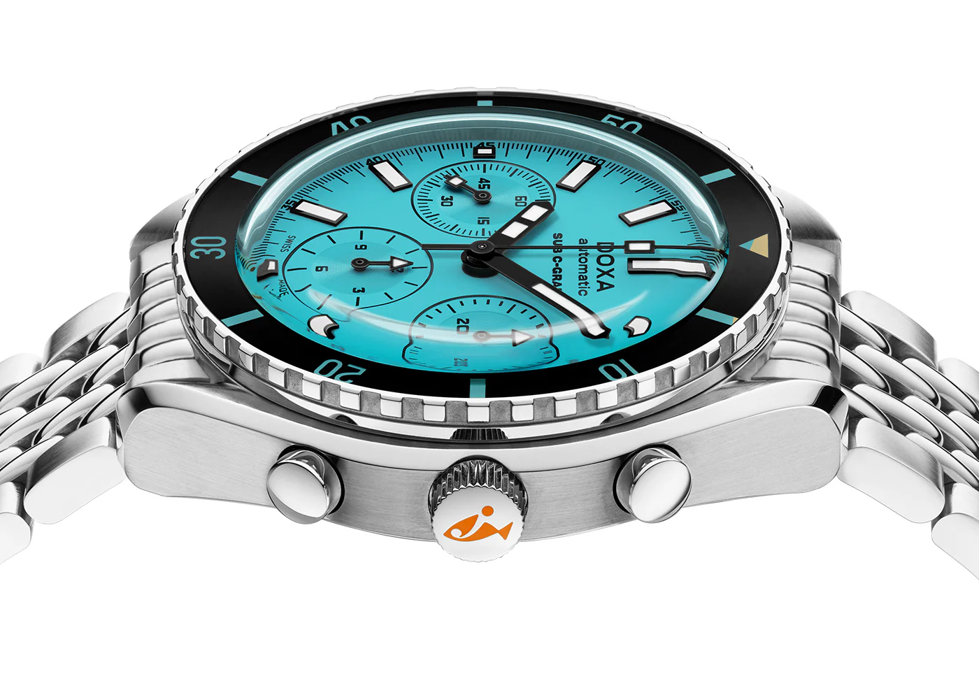 Doxa SUB 200 C-Graph Aquamarine Bracelet Watch - Image 3