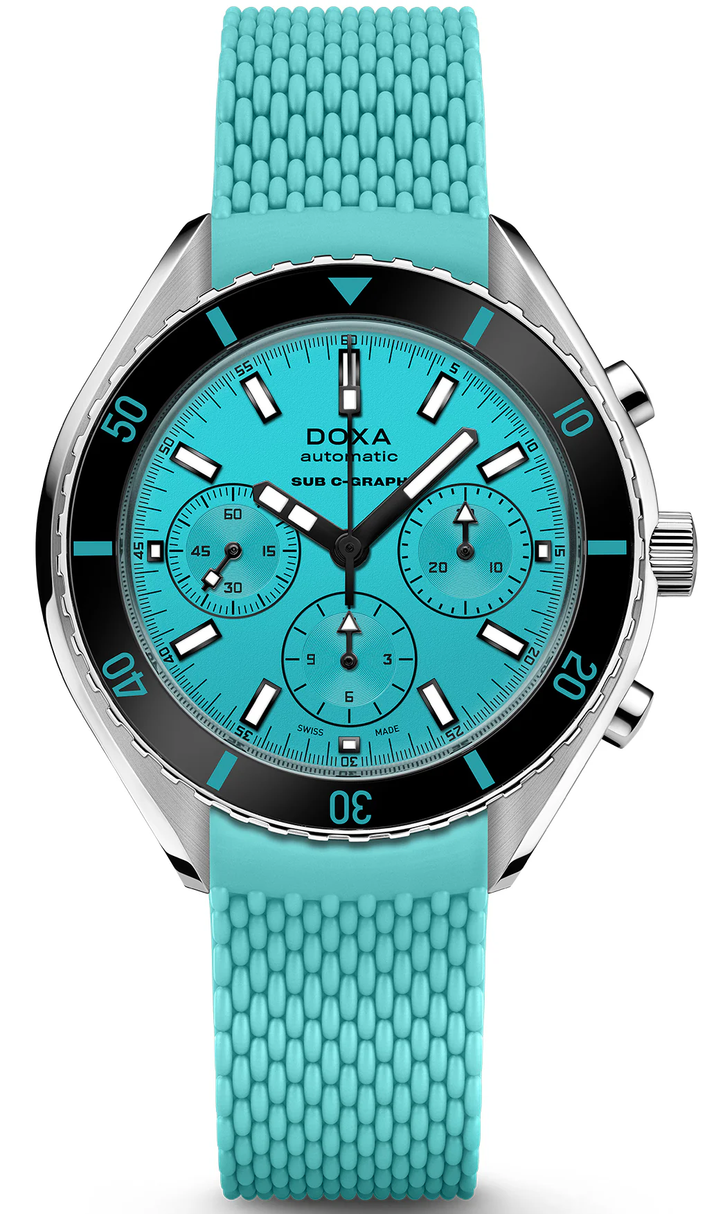 Doxa SUB 200 C-Graph Aquamarine Rubber Watch
