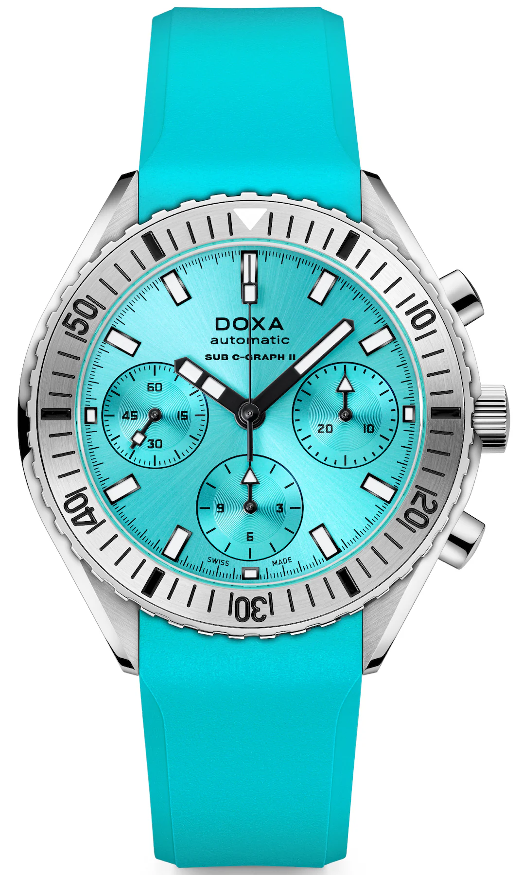 Doxa Sub 200 C-Graph II Aquamarine Rubber Watch