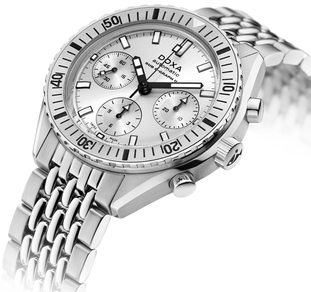Doxa Sub 200 C-Graph II Whitepearl Bracelet Watch - Image 2