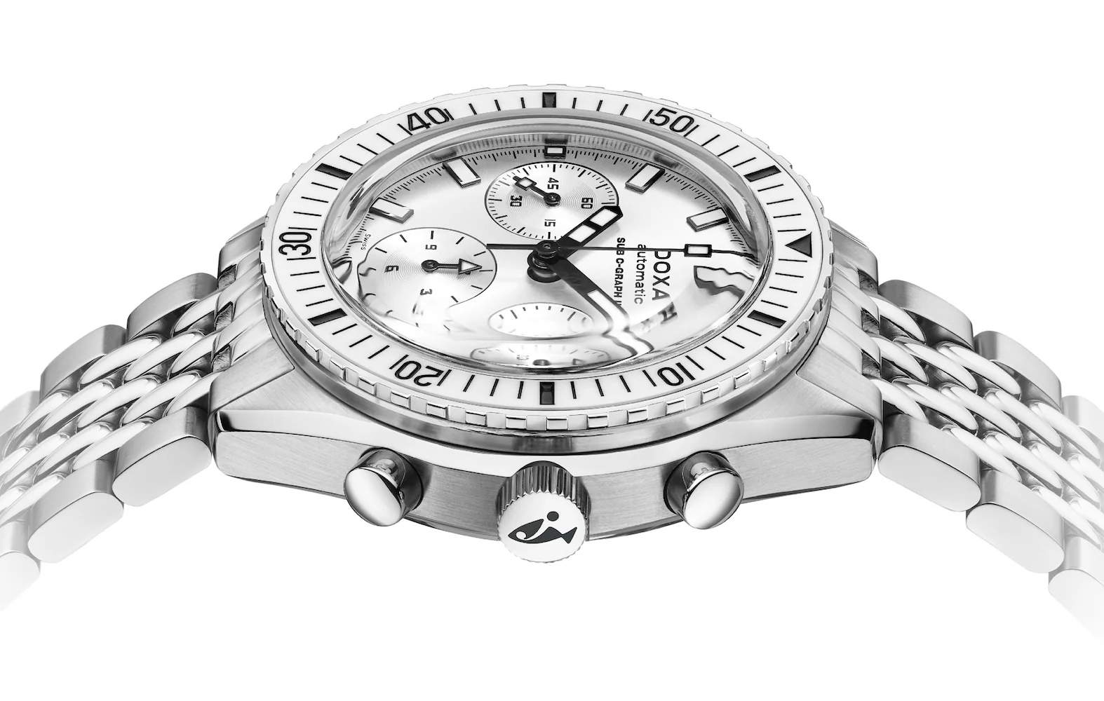 Doxa Sub 200 C-Graph II Whitepearl Bracelet Watch - Image 3