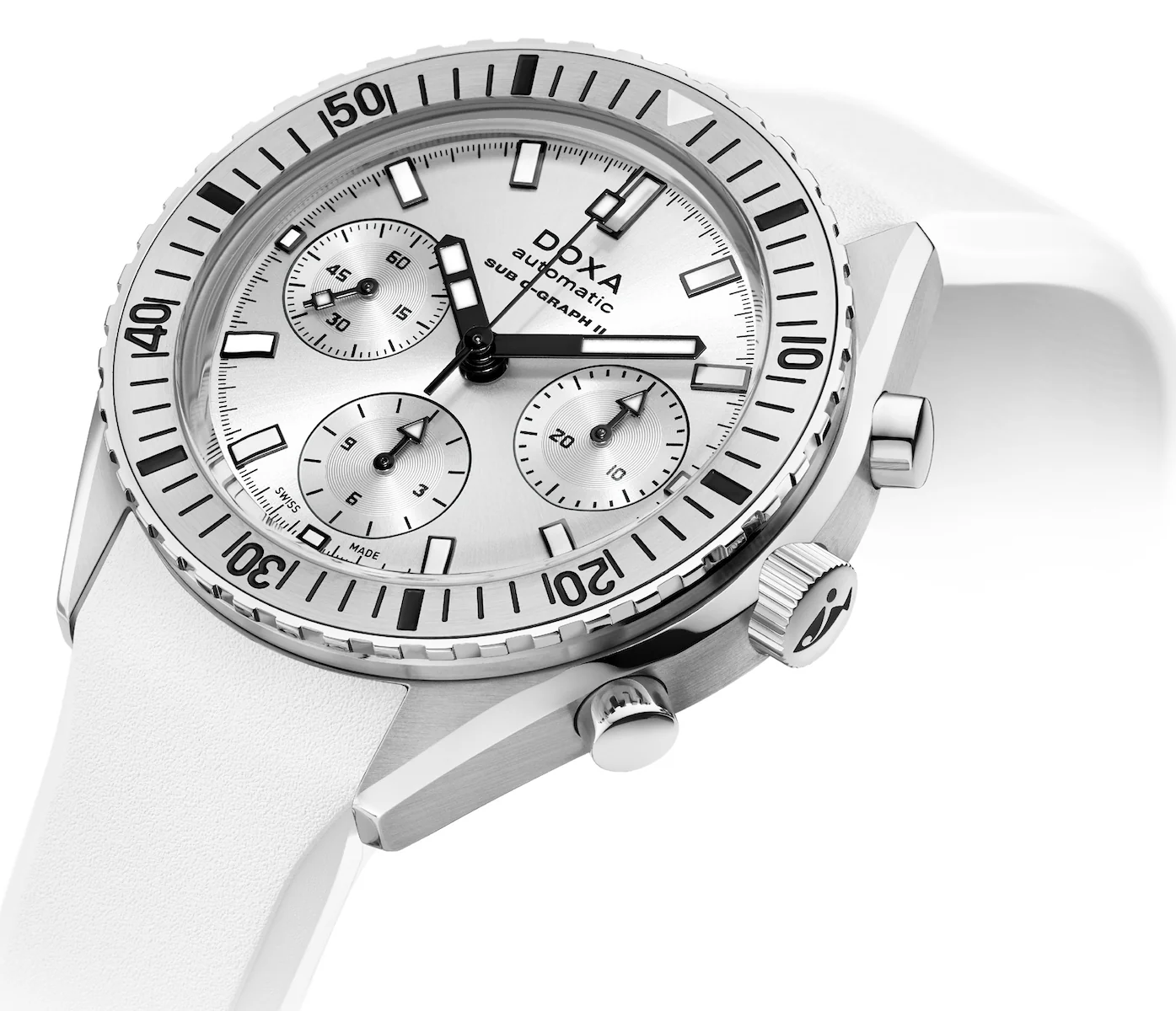 Doxa Sub 200 C-Graph II Whitepearl Rubber Watch - Image 2