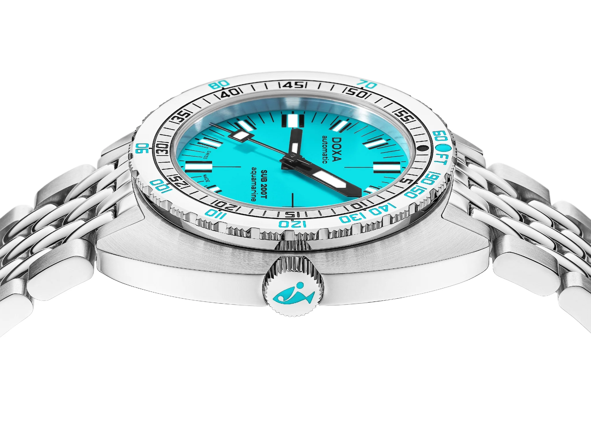 Doxa SUB 200T Aquamarine Iconic Bracelet Watch - Image 3