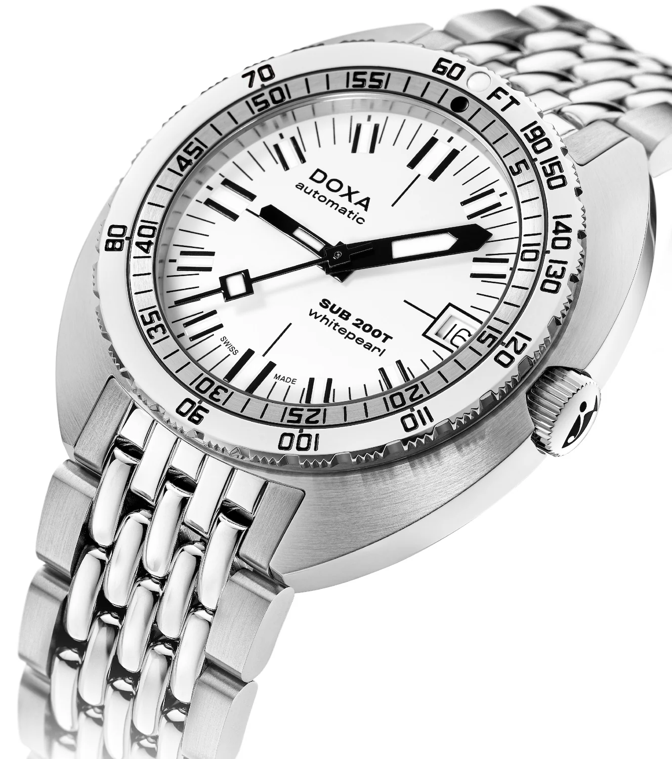 Doxa SUB 200T Whitepearl Iconic Bracelet Watch - Image 2