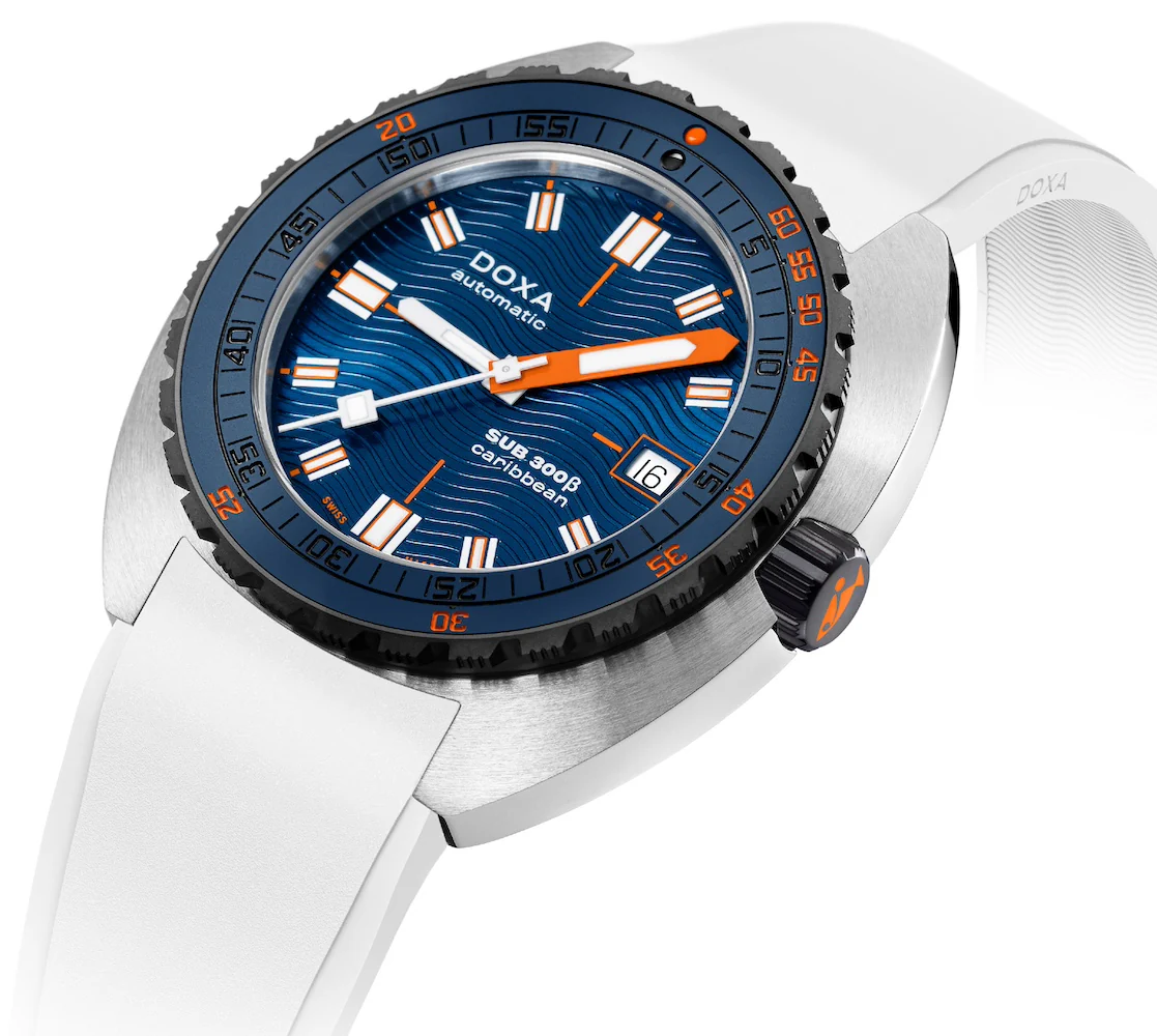 Doxa SUB 300 Beta Ceramic Steel Caribbean Rubber White Watch - Image 2