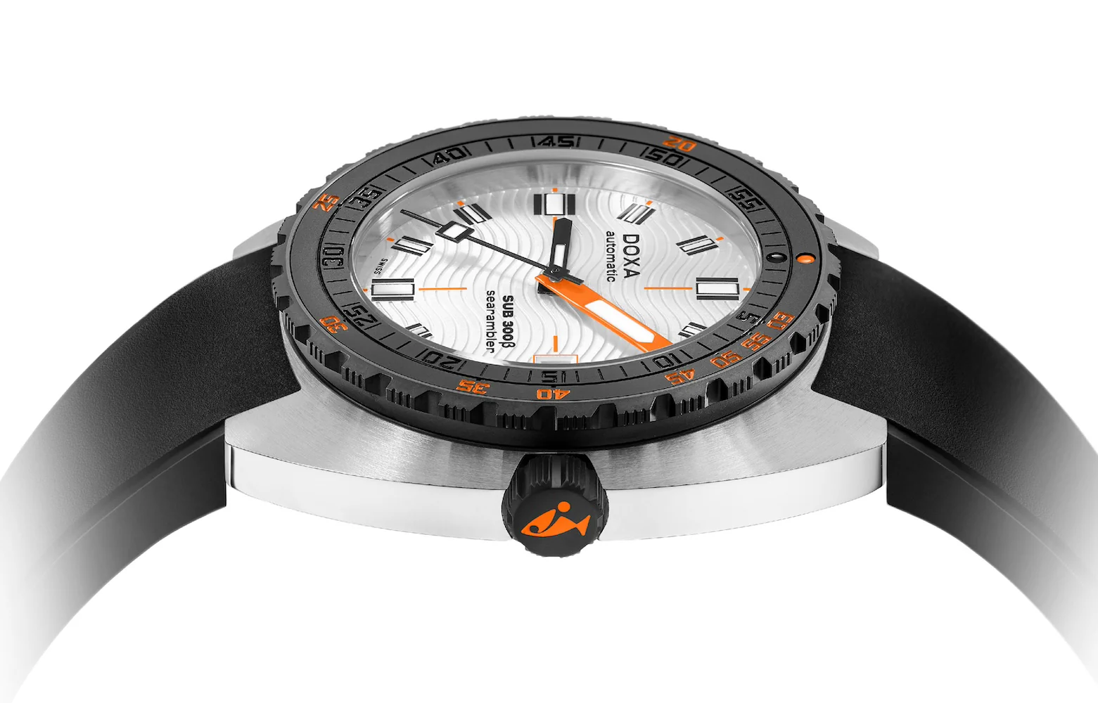 Doxa SUB 300 Beta Ceramic Steel Searambler Rubber Black Watch - Image 3