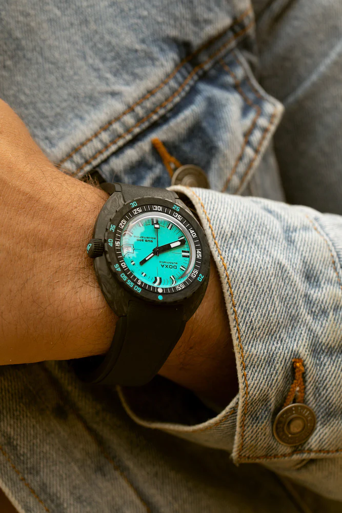 Doxa SUB 300 Carbon COSC Aquamarine Rubber Watch - Image 7