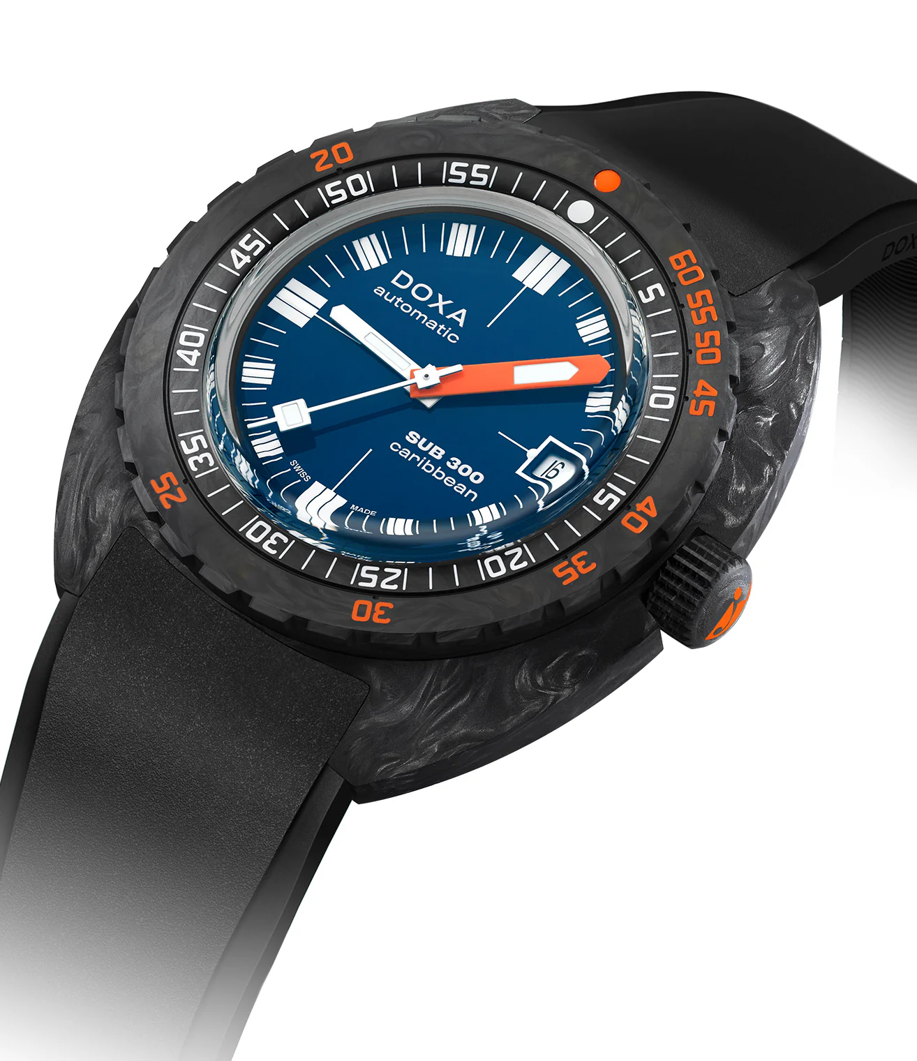 Doxa SUB 300 Carbon COSC Caribbean Rubber Watch - Image 2