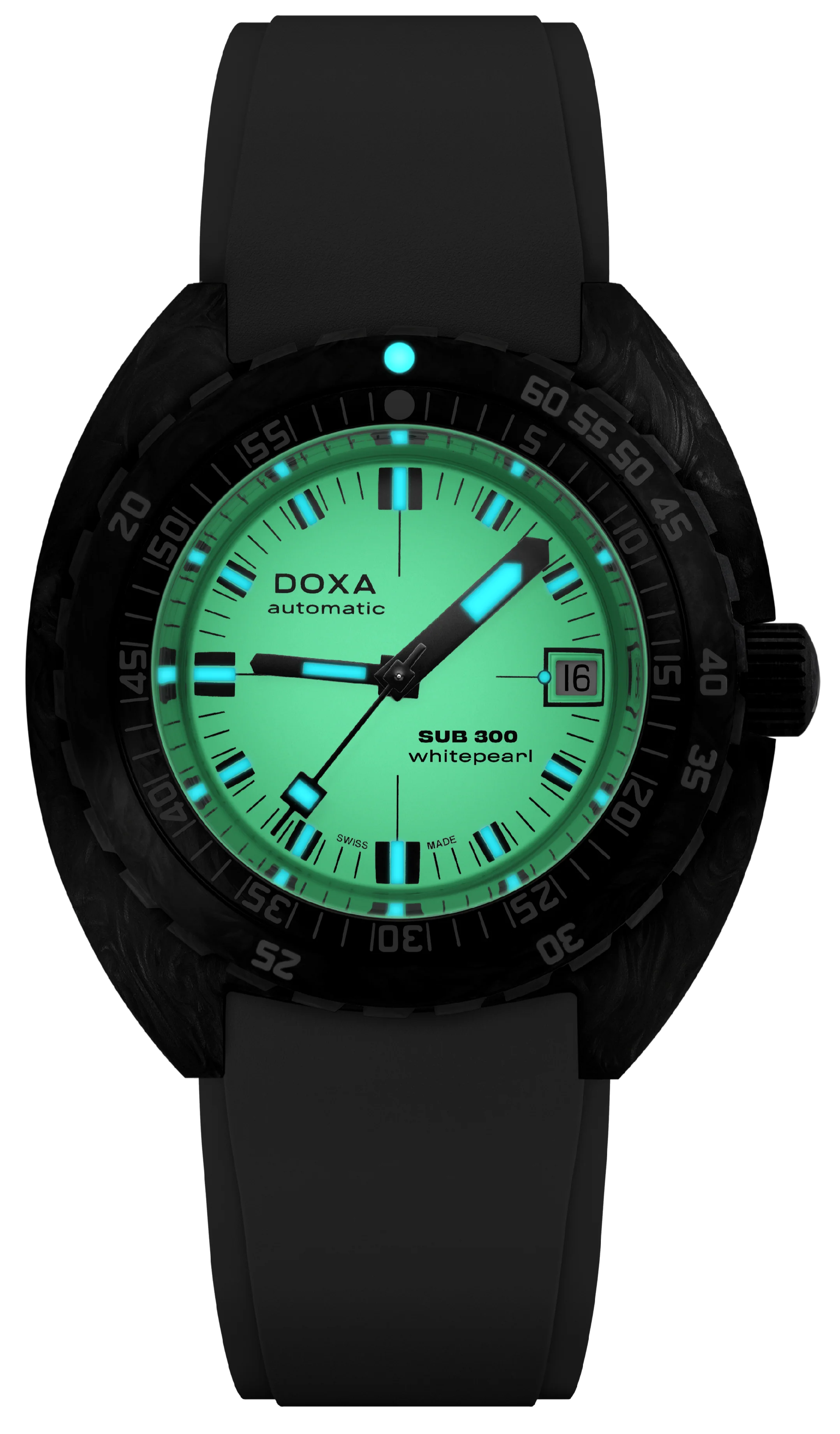 Doxa Sub 300 Carbon Whitepearl Watch - Image 2