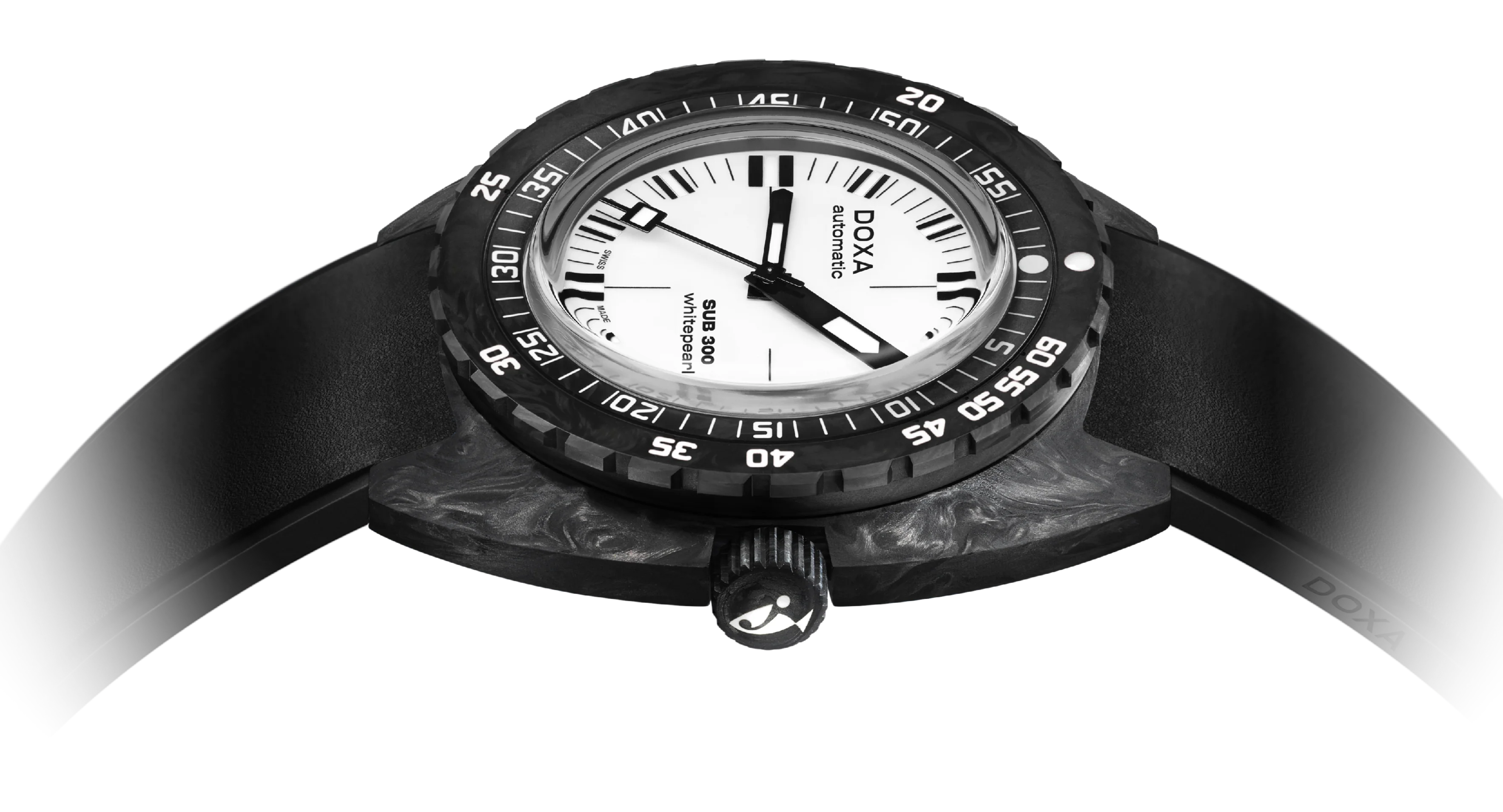 Doxa Sub 300 Carbon Whitepearl Watch - Image 3