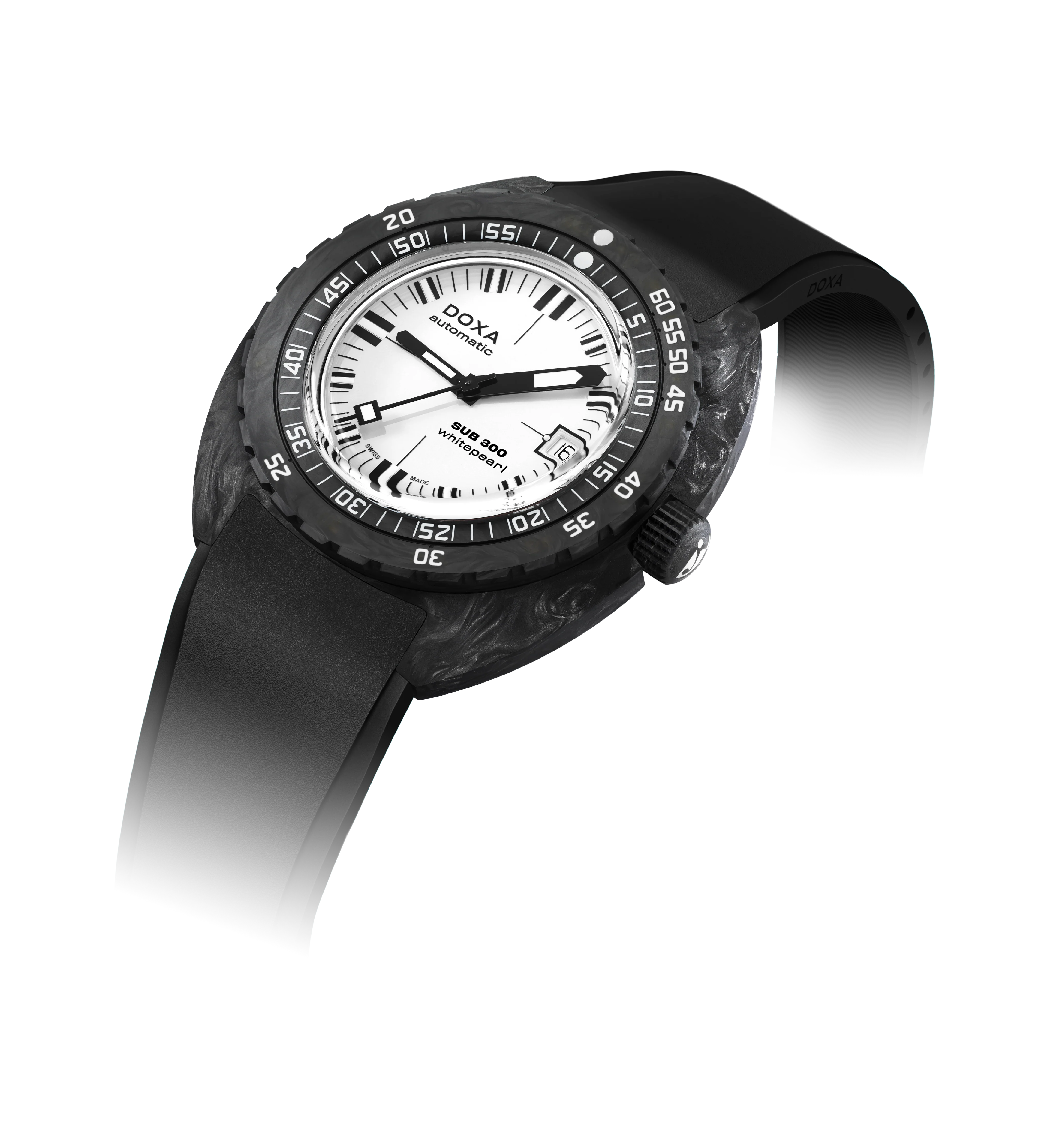 Doxa Sub 300 Carbon Whitepearl Watch - Image 4