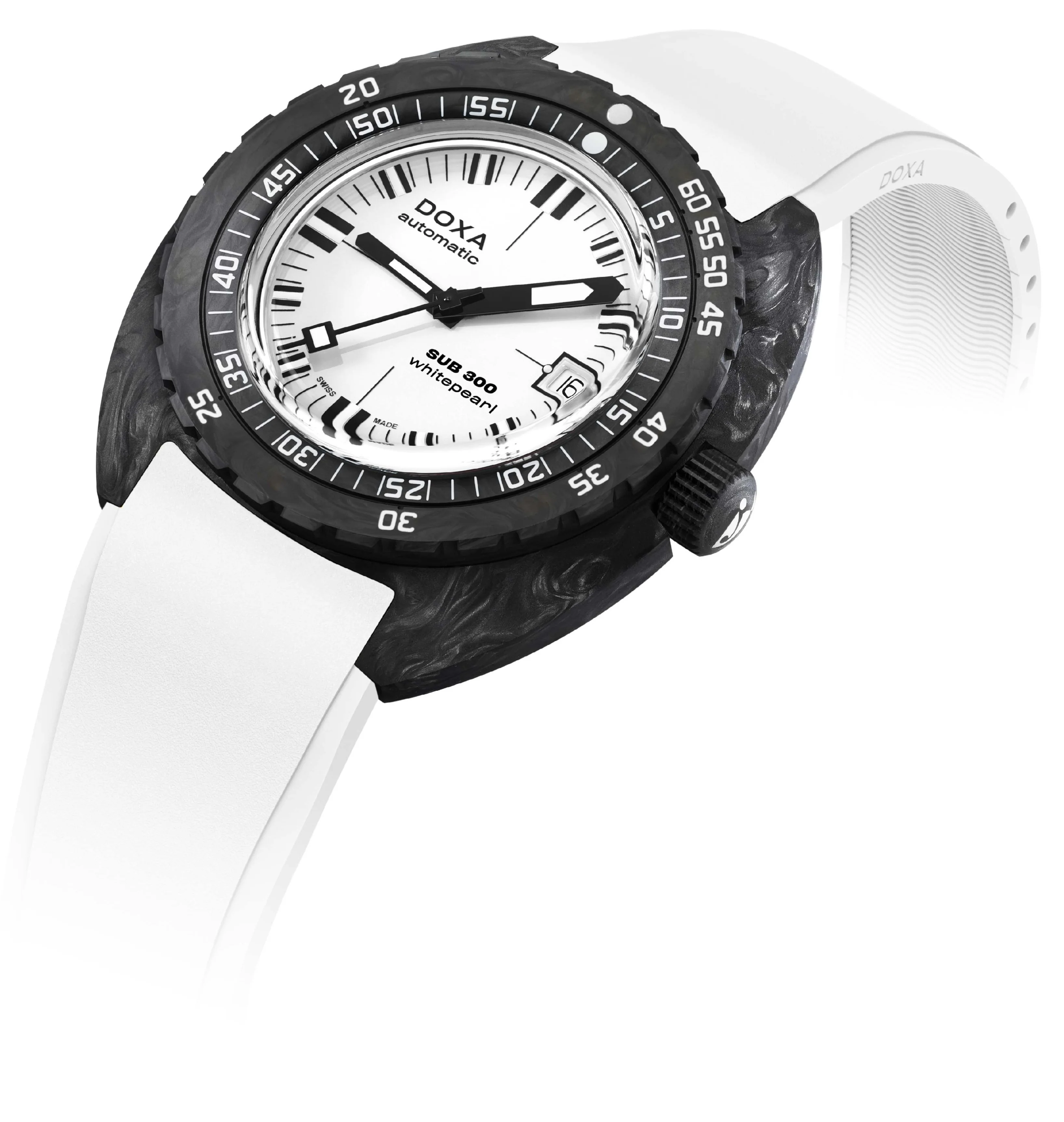 Doxa SUB 300 Whitepearl Carbon Watch - Image 3