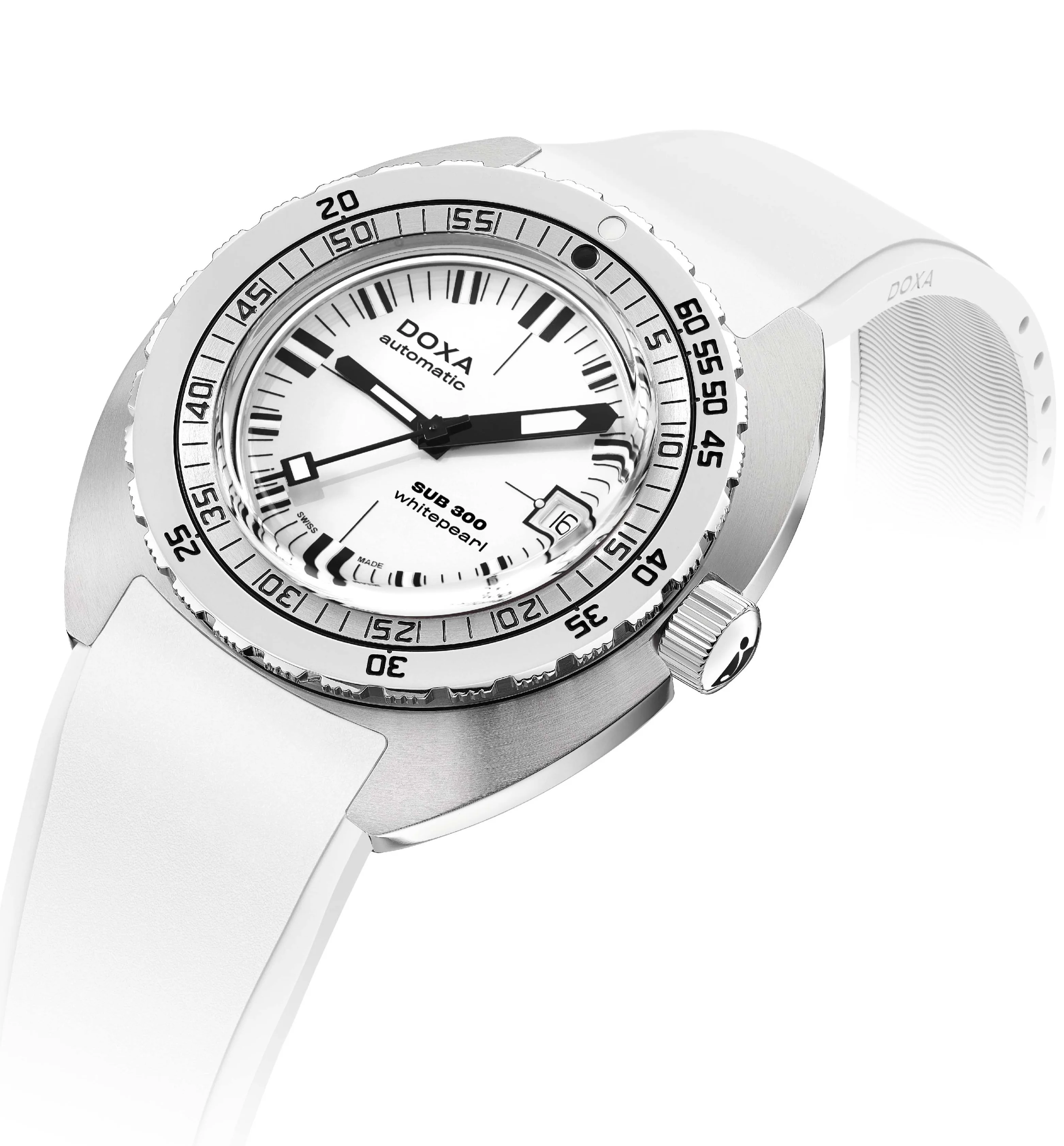 Doxa SUB 300 Whitepearl Rubber Watch - Image 2
