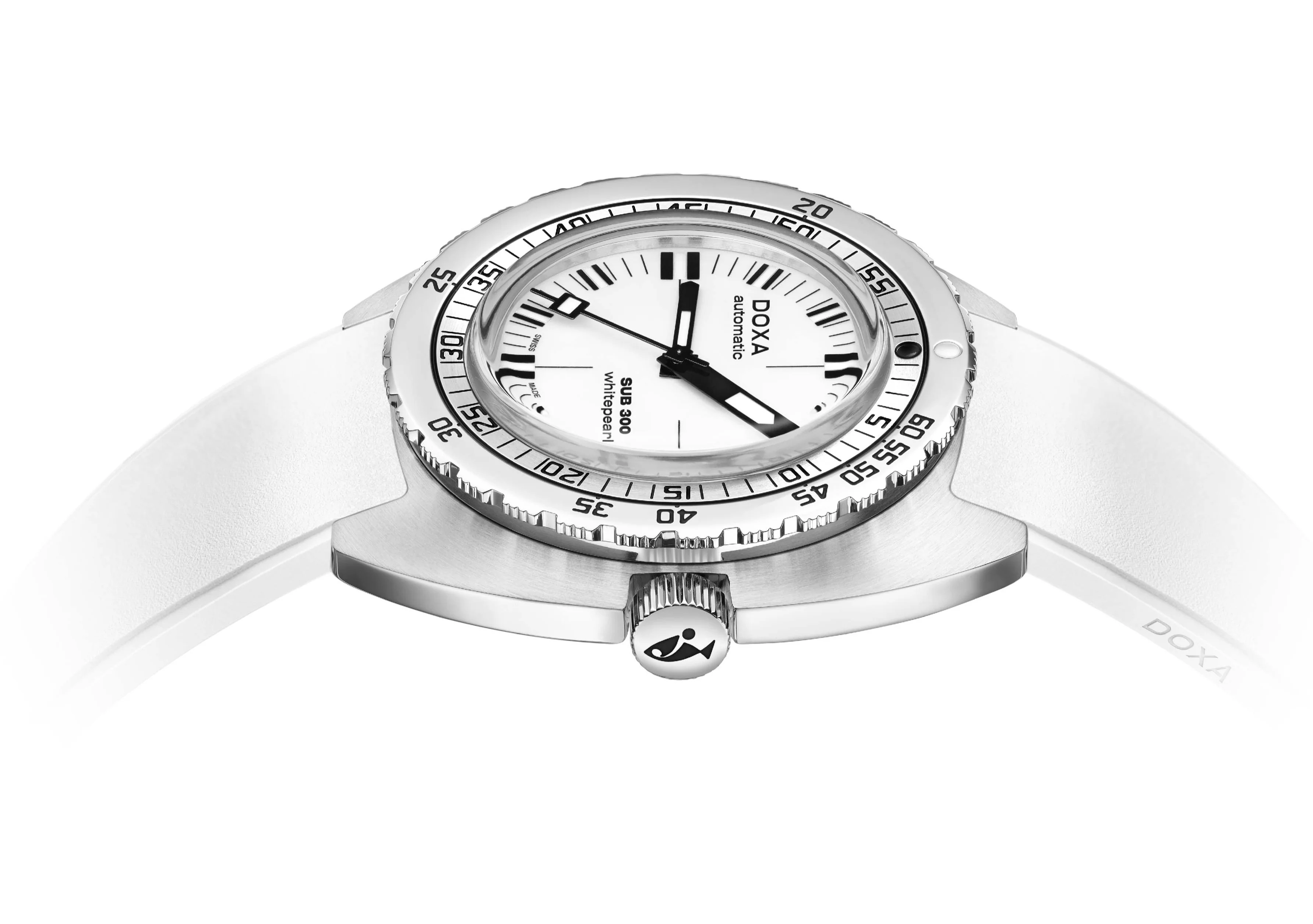 Doxa SUB 300 Whitepearl Rubber Watch - Image 3