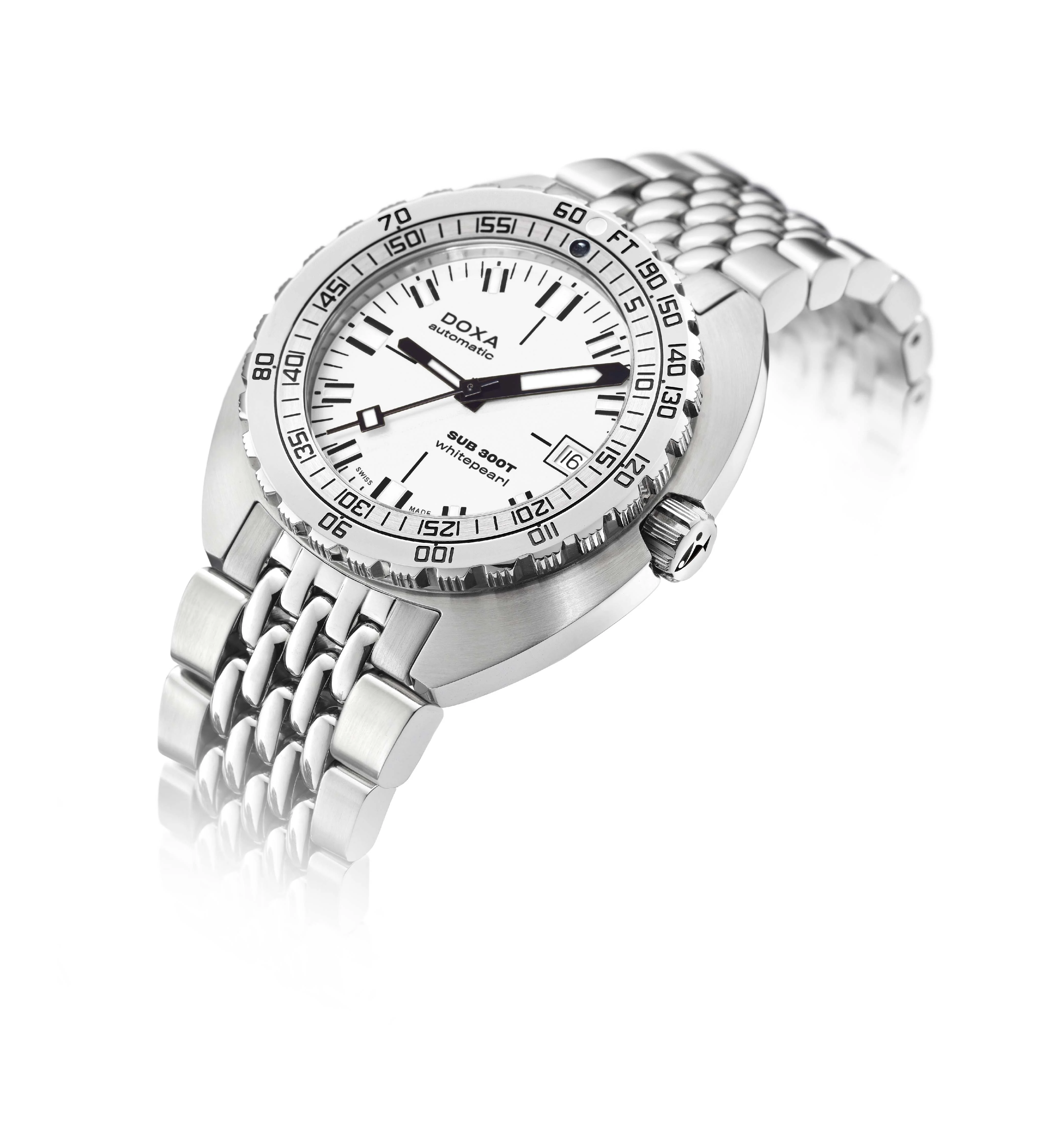 Doxa SUB 300T Whitepearl Bracelet Watch - Image 2