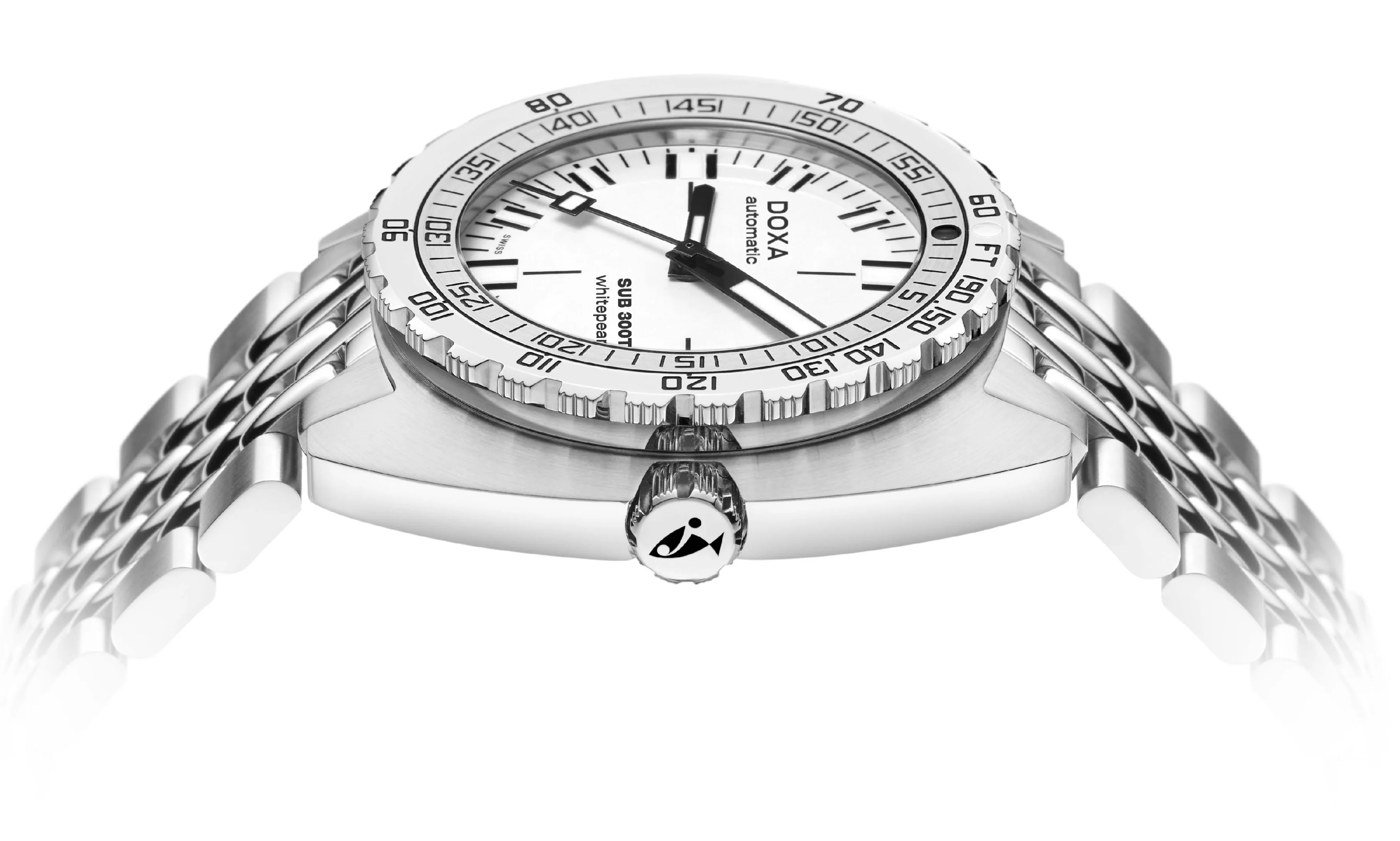 Doxa SUB 300T Whitepearl Bracelet Watch - Image 3