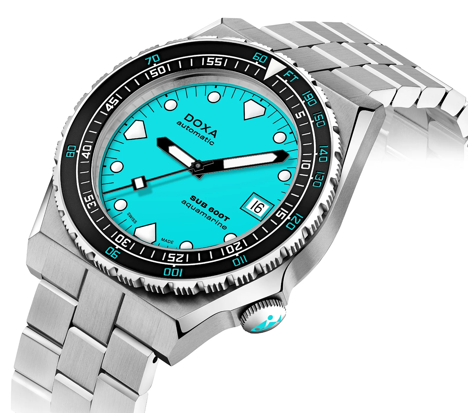 Doxa SUB 600T Aquamarine Bracelet Watch - Image 2