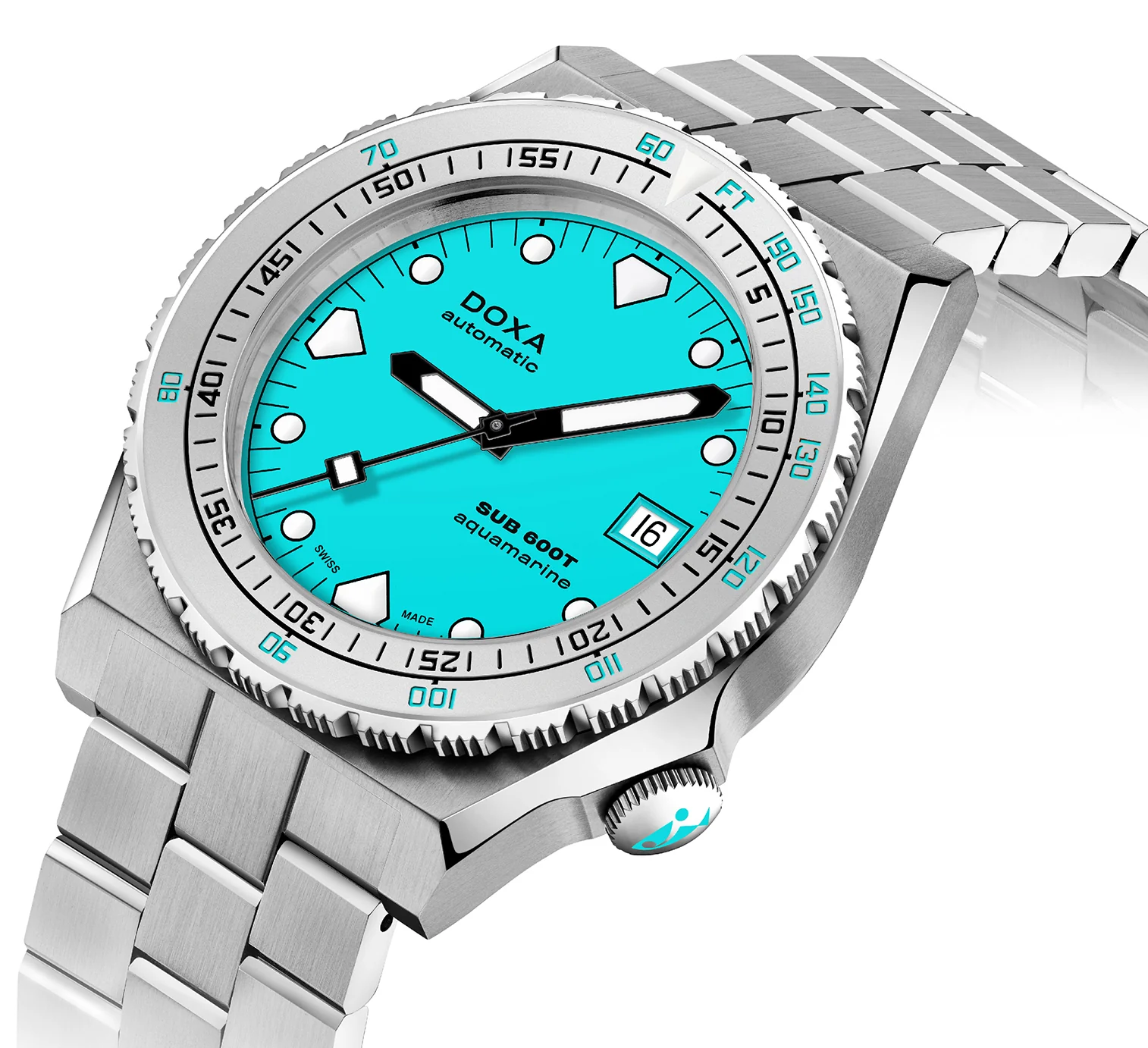 Doxa SUB 600T Aquamarine Bracelet Watch - Image 2