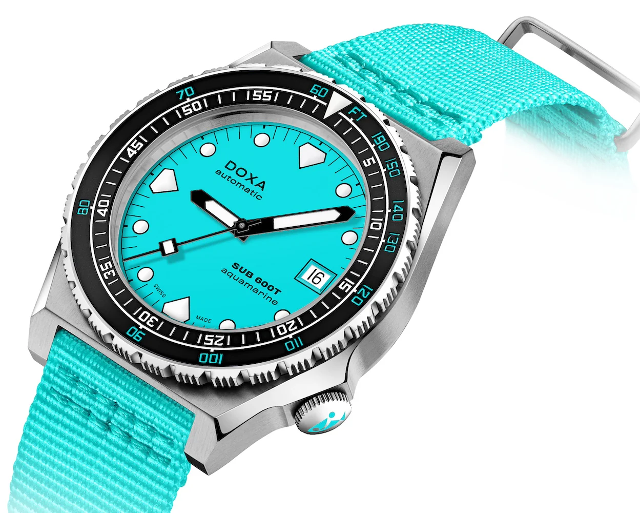 Doxa SUB 600T Aquamarine Nato Watch - Image 2