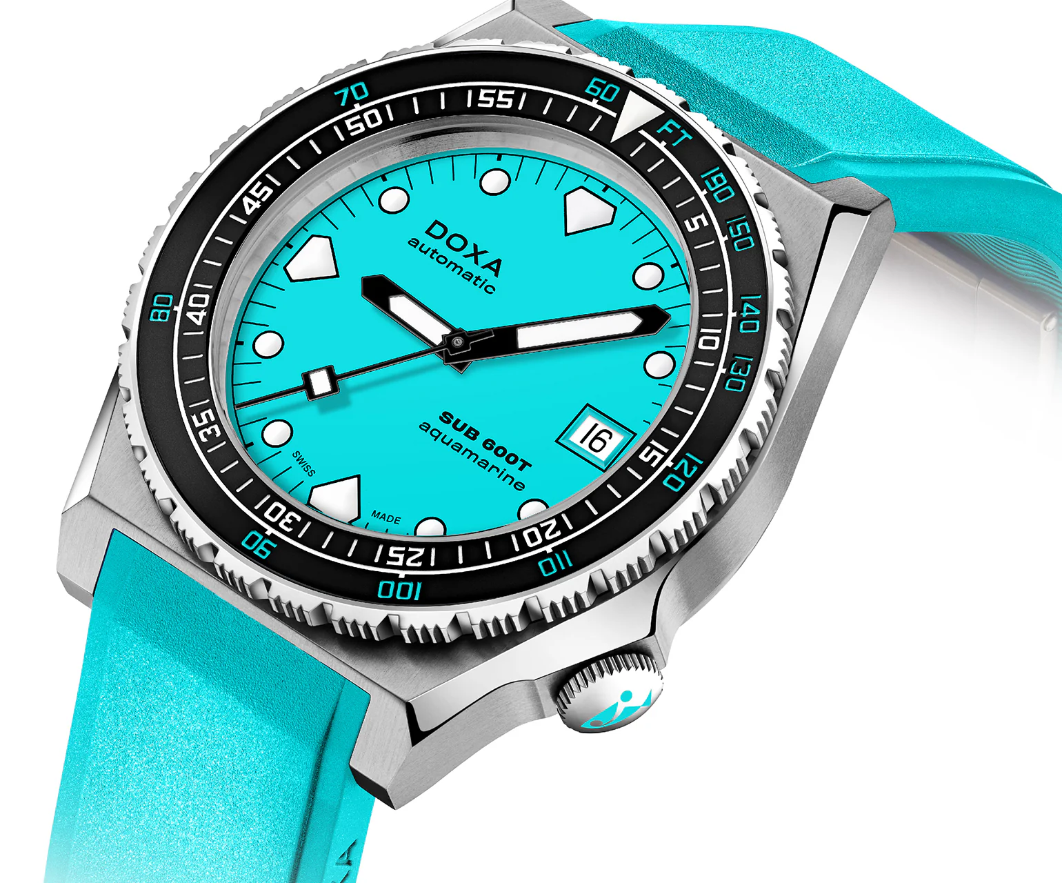 Doxa Watch SUB 600T Aquamarine Rubber - Image 2