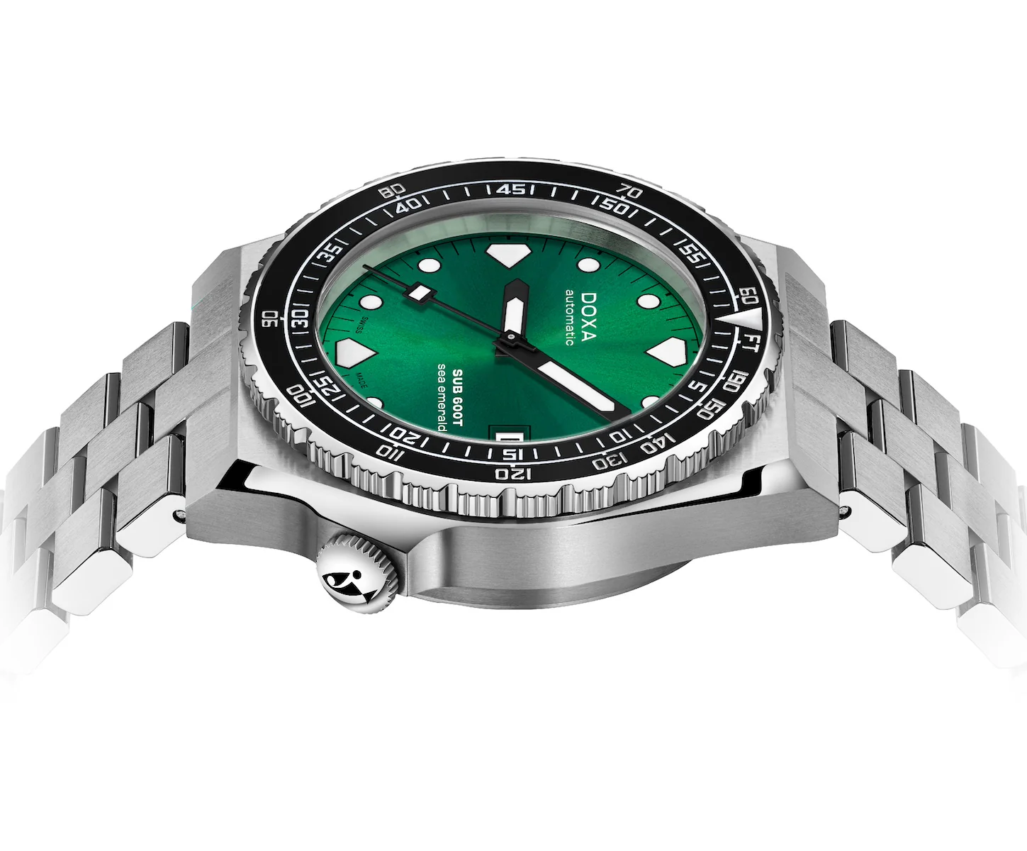 Doxa SUB 600T Sea Emerald Ceramic Bracelet Watch - Image 2