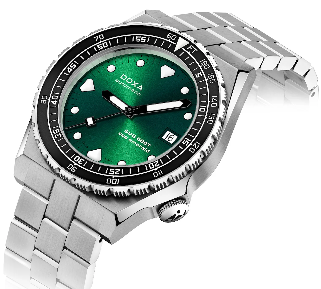 Doxa SUB 600T Sea Emerald Ceramic Bracelet Watch - Image 3