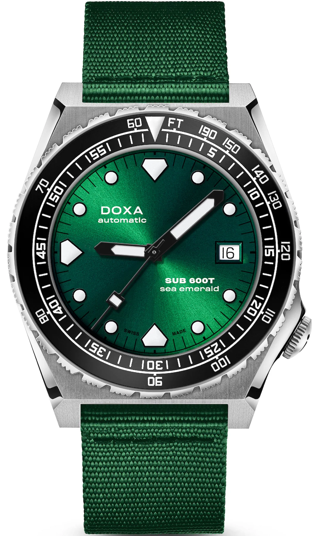 Doxa SUB 600T Sea Emerald Ceramic Nato Watch