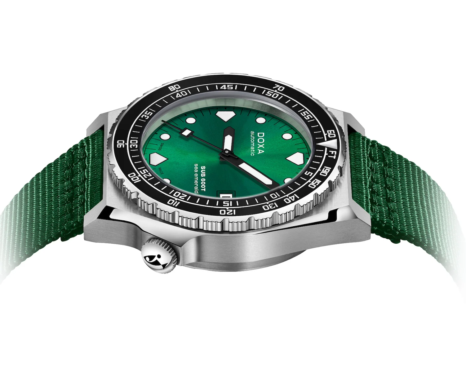 Doxa SUB 600T Sea Emerald Ceramic Nato Watch - Image 3