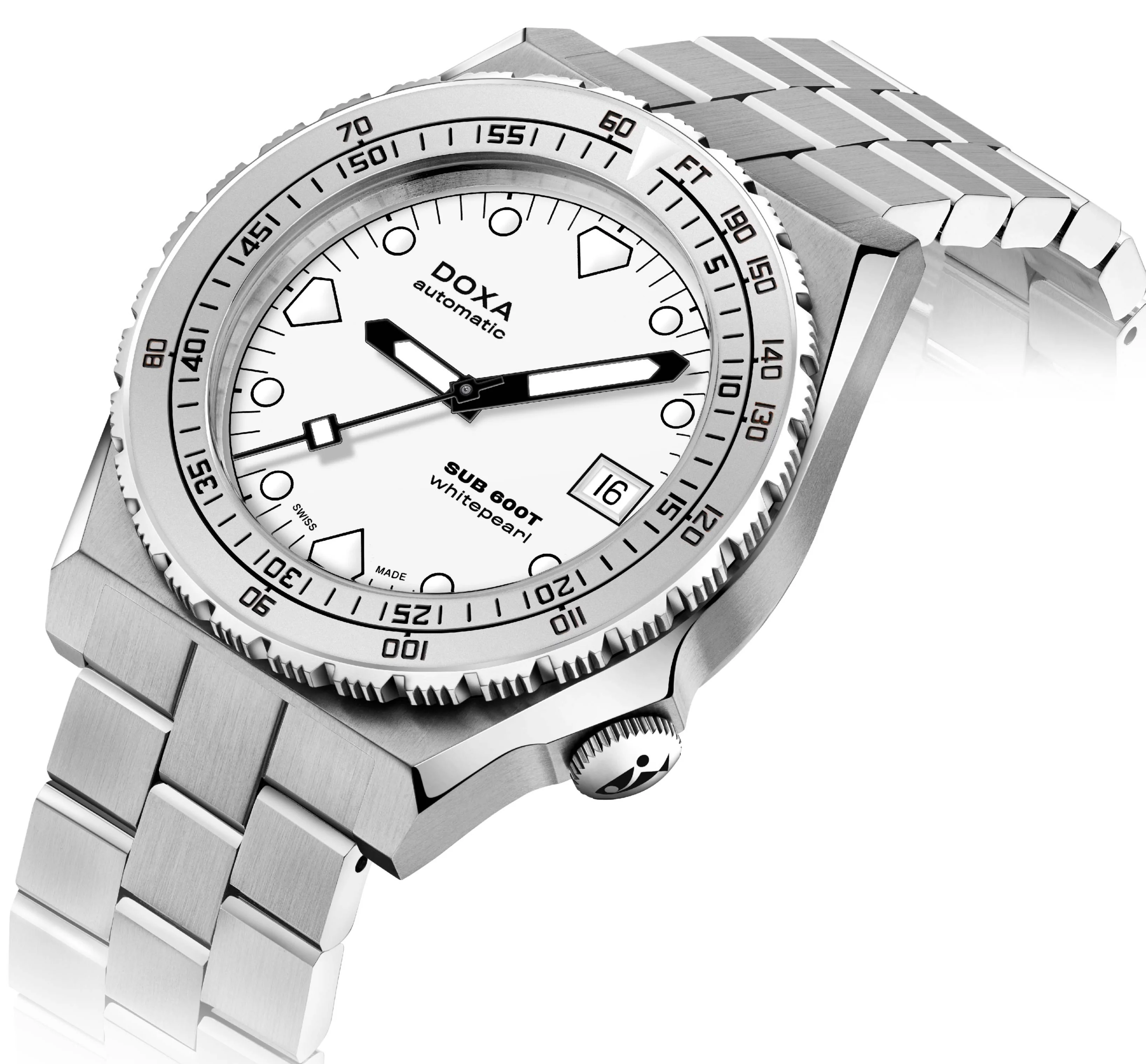 Doxa SUB 600T Whitepearl Bracelet Watch - Image 2