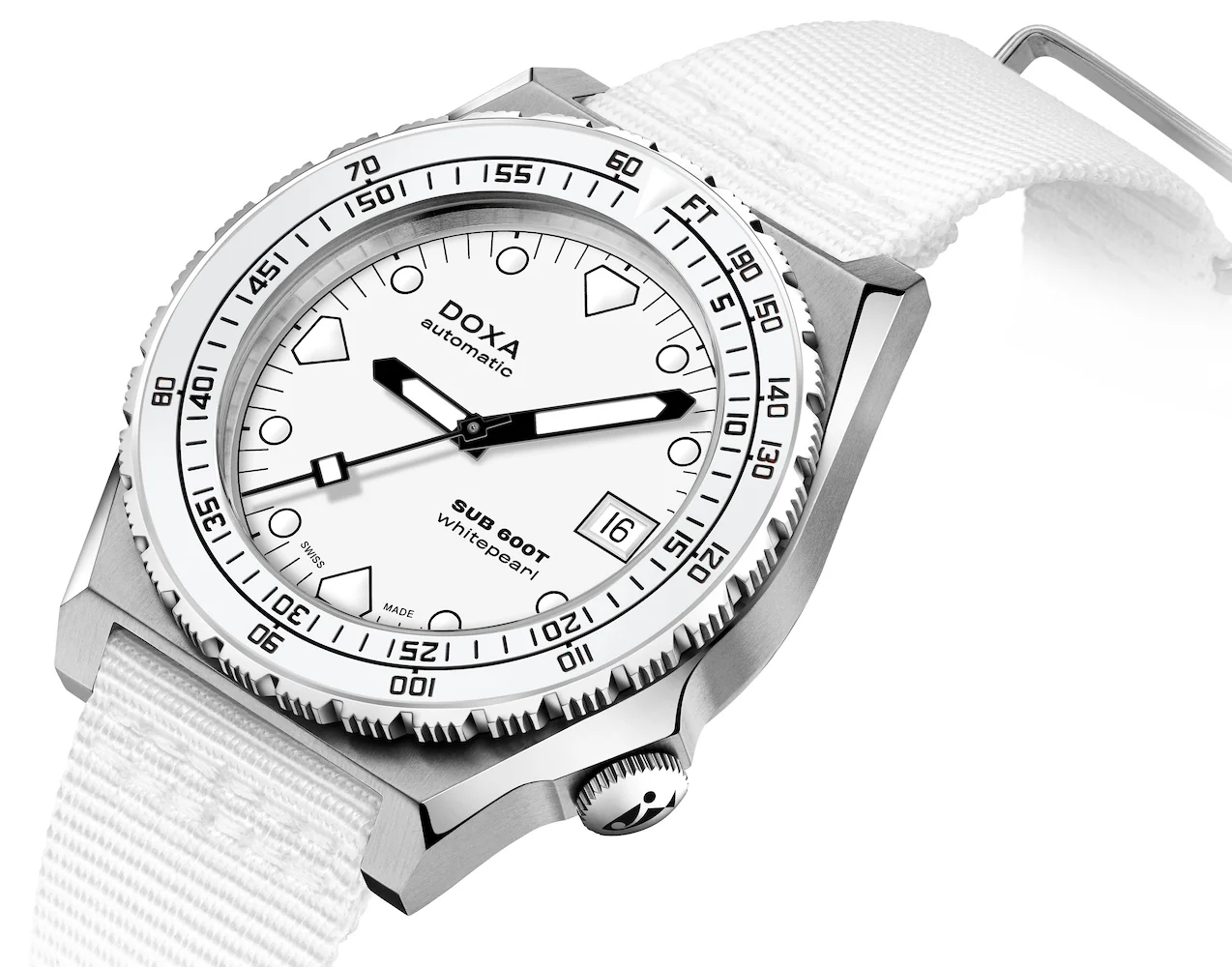 Doxa SUB 600T Whitepearl Nato Watch - Image 2